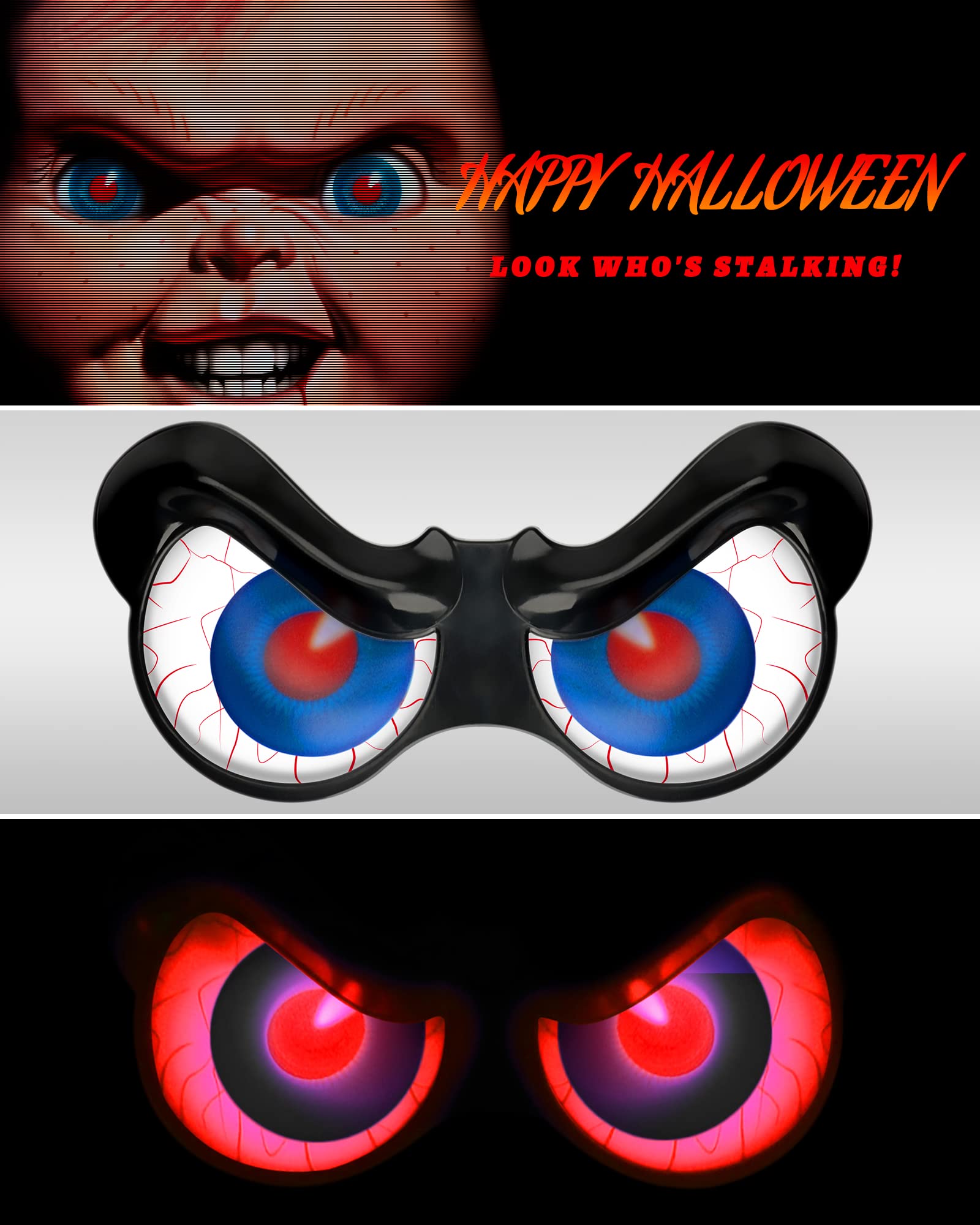 Halloween Decorations, Flashing Peeping Eyes, Spooky Animated Led Eyes, Dark Activite, Halloween Glowing Decorations, Outdoor Halloween Decor (5 Pack)