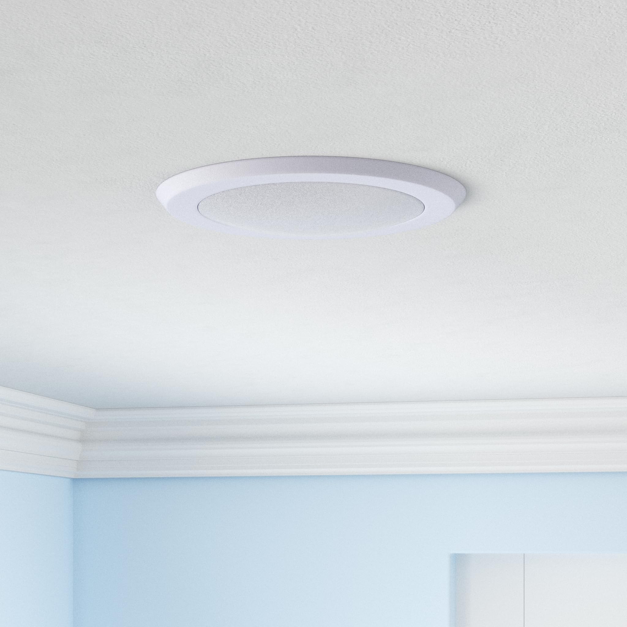 Topeler 6 Inch Led Disk Light, 15W Modern Flush Mount Ceiling Light, Dimmable Low Profile Recessed Disc Light, Metal Baffle Trim Fixture For Home Improve, 1000Lm 3000K Warm White, 1 Pack