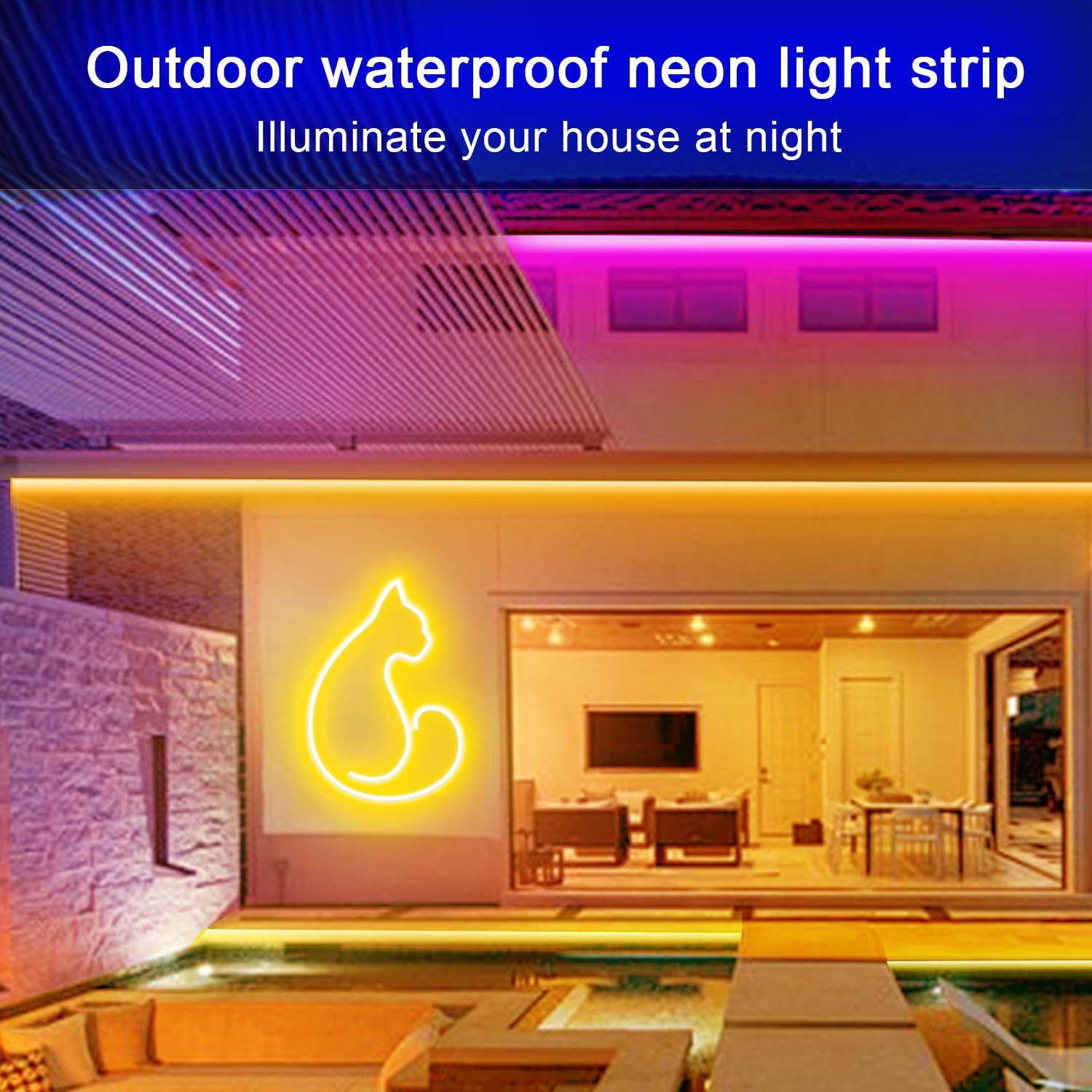 Segrass 100FT LED Rope Lights, RGB Waterproof Neon Lights, App/Remote Control, Music Sync, Flexible Outdoor Strip