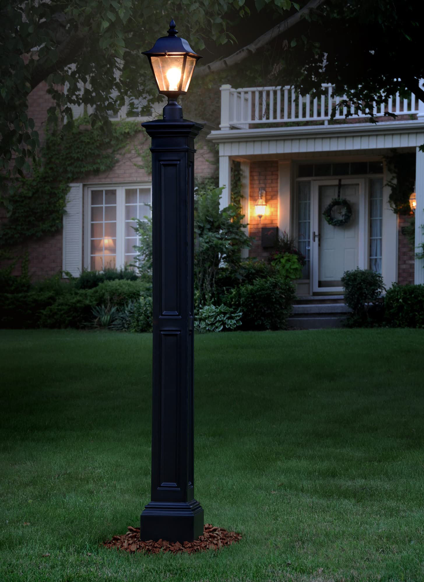 Mayne 5838-Bk Liberty Outdoor Lamp Post, 9.5X9.5, Black