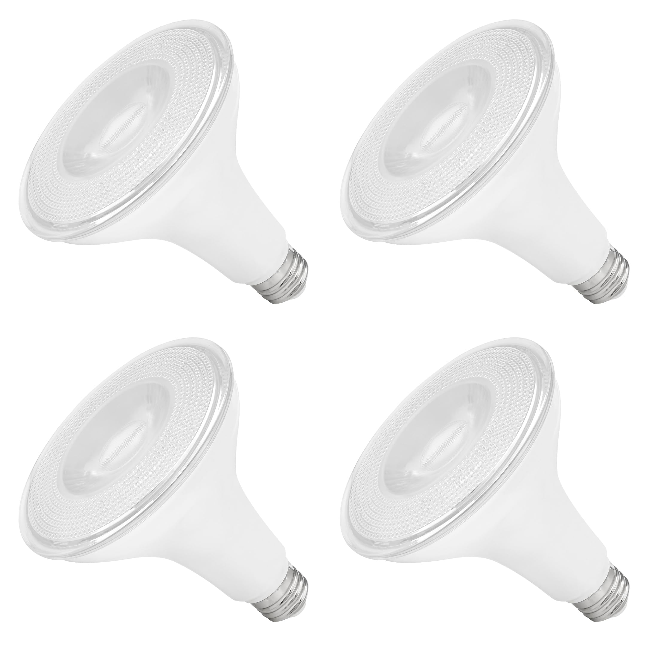 Maxxima PAR38 LED Flood Light Bulbs, 3000K Warm White, 1275 Lumens, 15W, Dimmable, 4 Pack, Energy Star, Wet-Rated