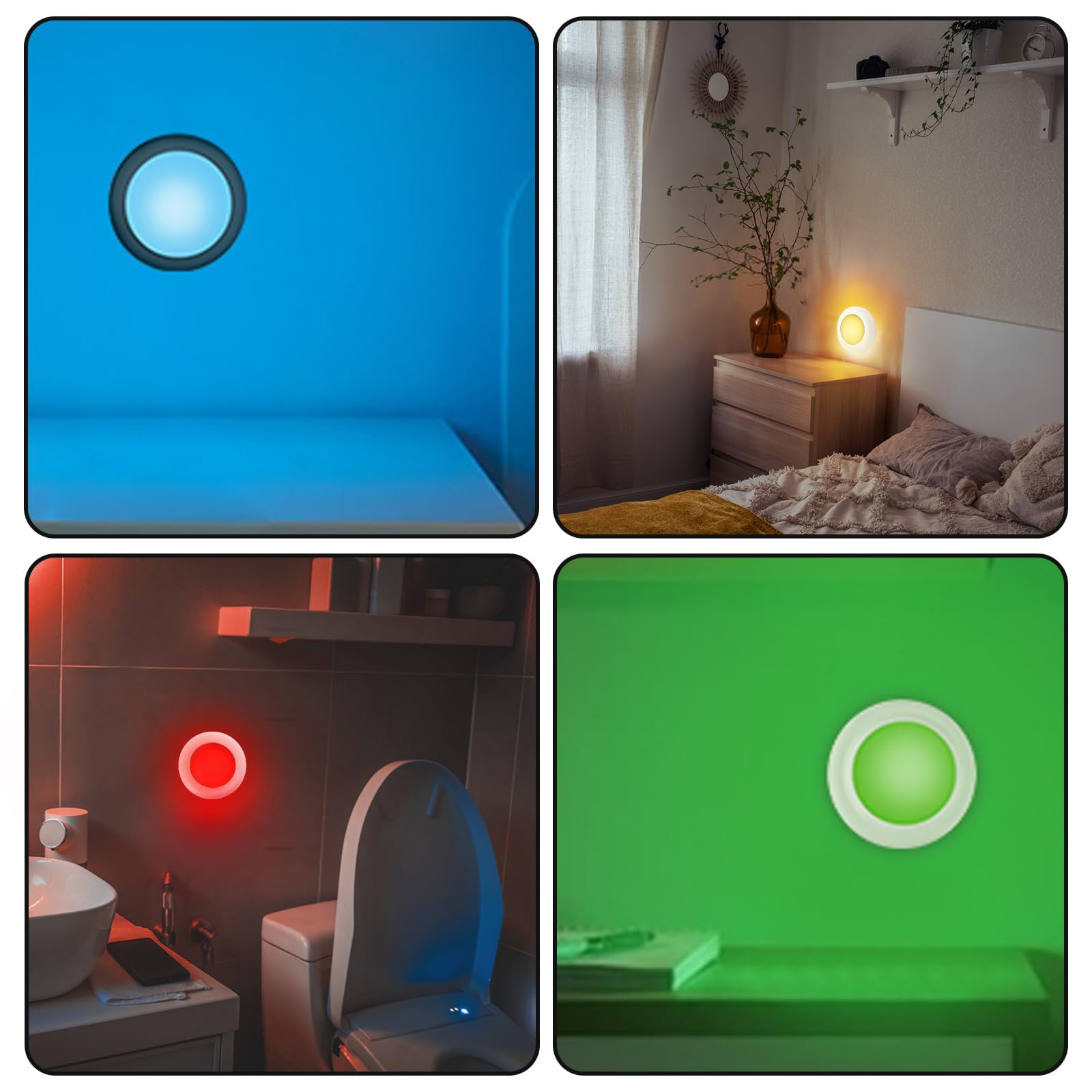 Hbaushun Led Puck Lights 12 Pack,16 Color Changeable Wireless Led Cabinet Lights,Battery Operated Night Light With Dimmer & Timm