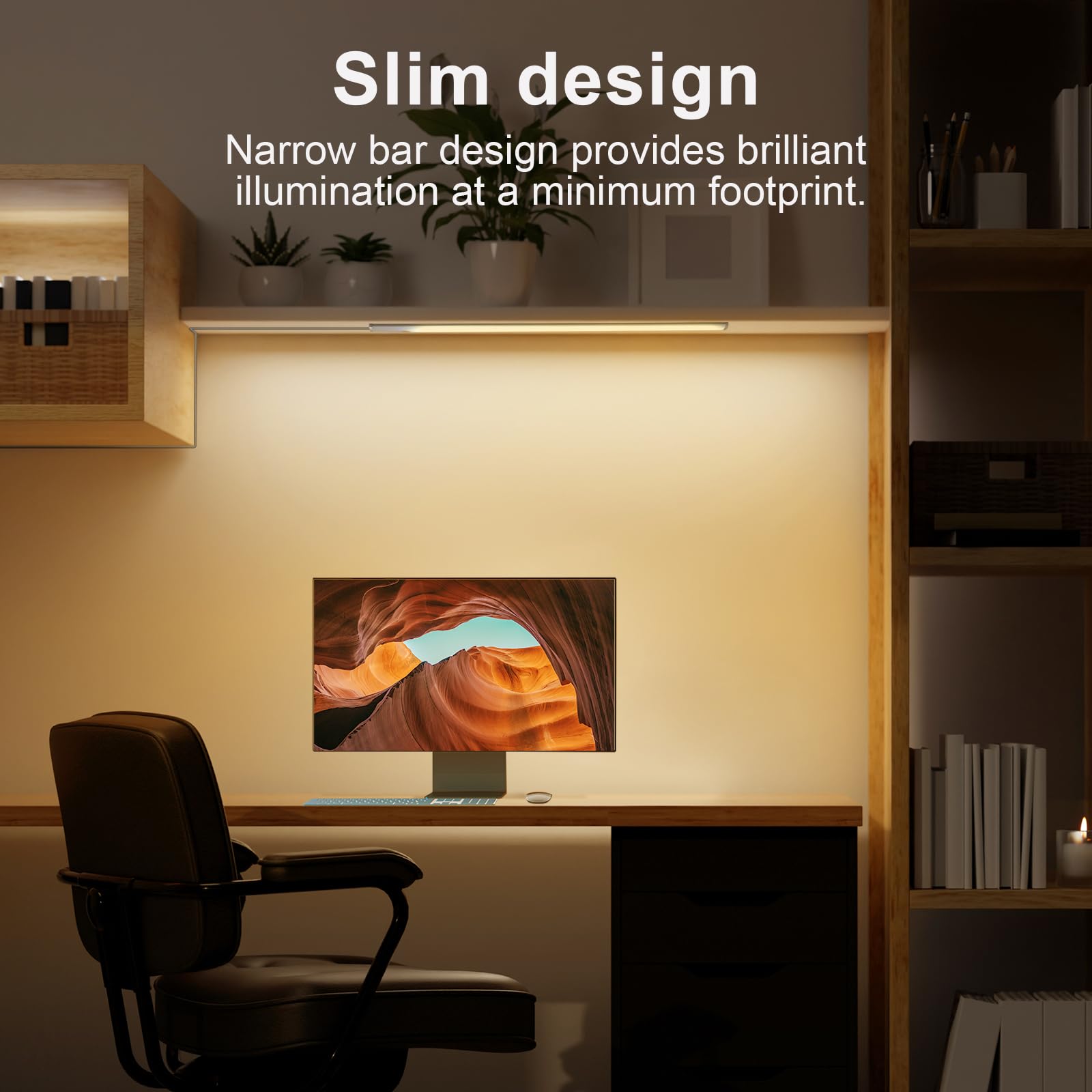 Under Cabinet Lighting Natural White 4000K, Dimmable Under Cabinet Lights With Touch Switch, Led Under Counter Lighting For Desk