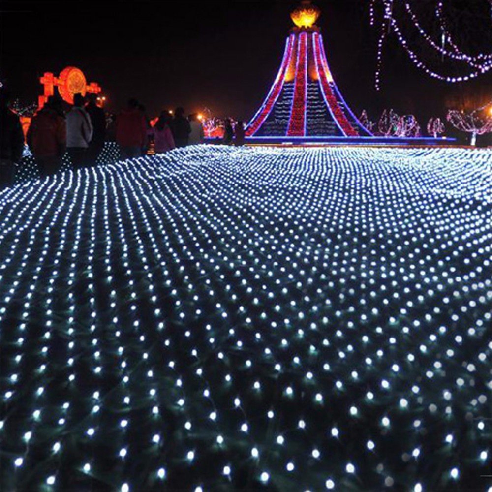 DOCHEER LED Fairy String Lights, 204 LEDs, 9.84ft x 6.56ft, Warm White, Model MLS-D29V6WUC-O, Outdoor Decorative Lights