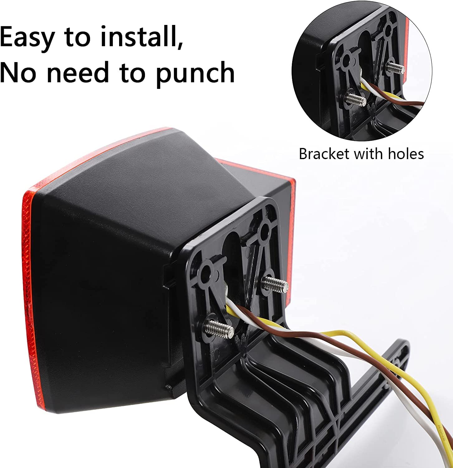 Cyfie 12V Led Trailer Light Kit Dot Certified, Utility Trailer Lights For Submersible Boat Rv Car With 25Ft Wire Harness Wafer Led Ip68 Waterproof Under 80 Inch Truck