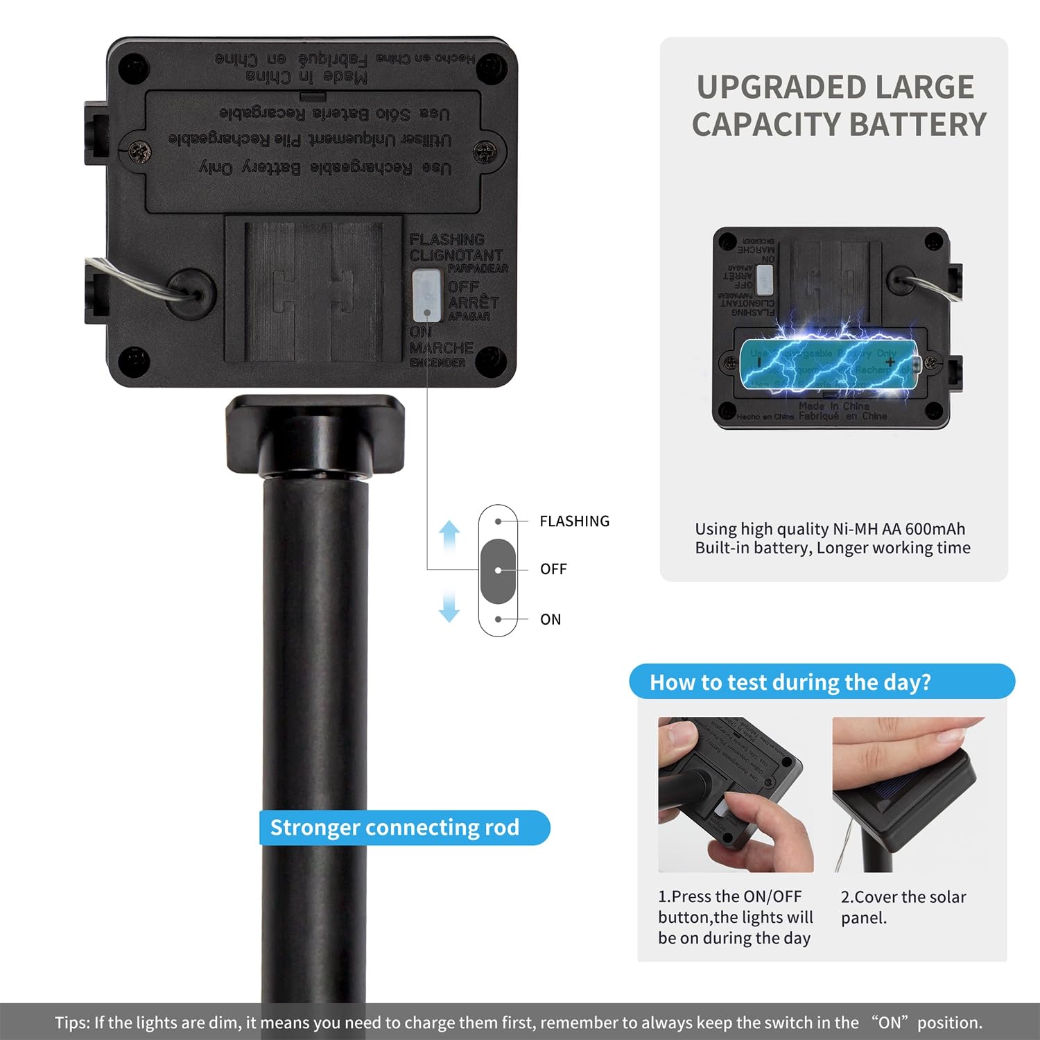 Dynaming 4 Pack Solar Spiral Christmas Trees With Lights, 19'' Outdoor Light Up Christmas Pathway Markers With Colorful Lights,