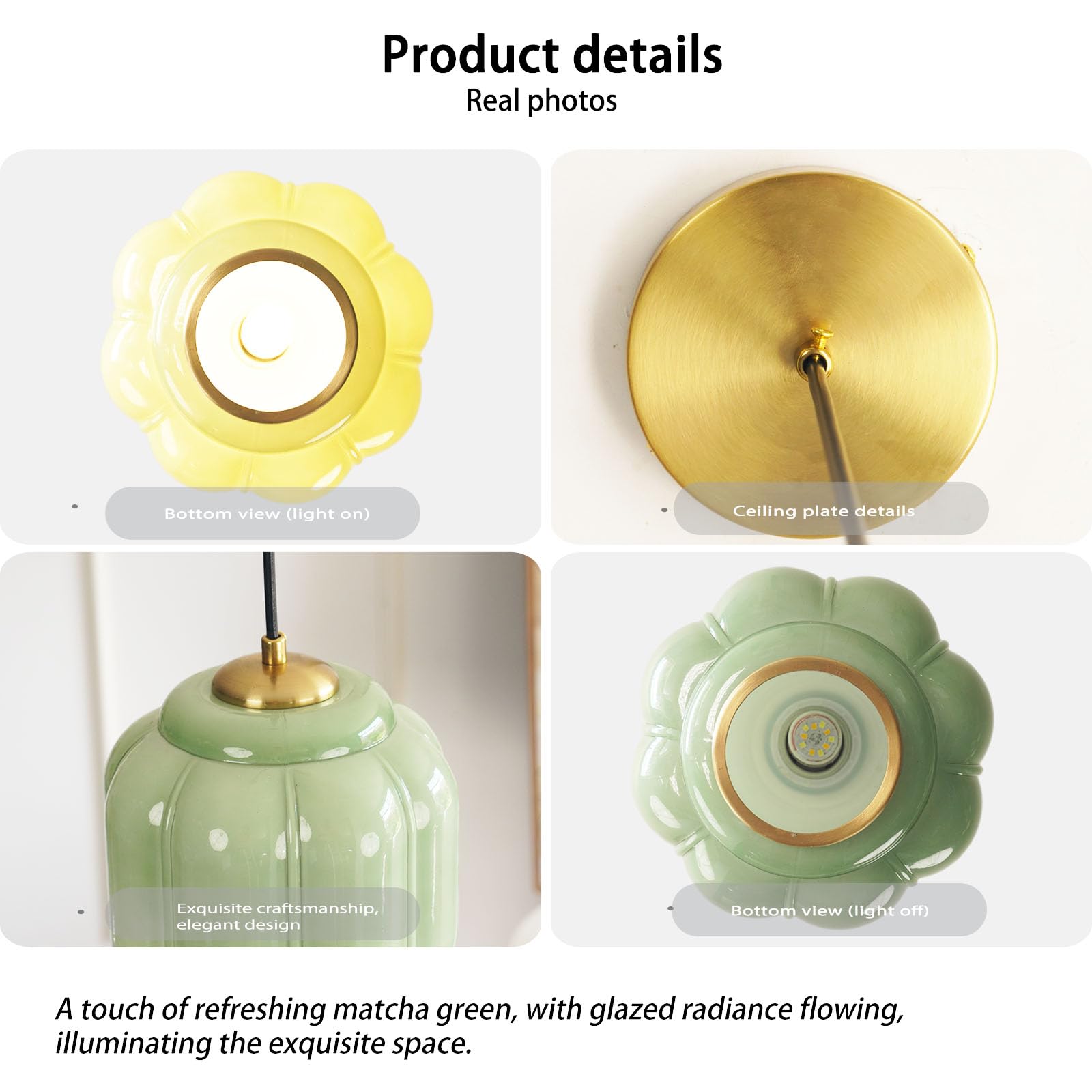 Yesids Vintage Milk Glass Pendant Lights Kitchen  Brass Color Glass Ceiling Light Fixture  Retro Industrial Pendant Lighting For Dining Room  Kitchen  Bedroom  Entryway  Hallway (Green And Gold  7In)