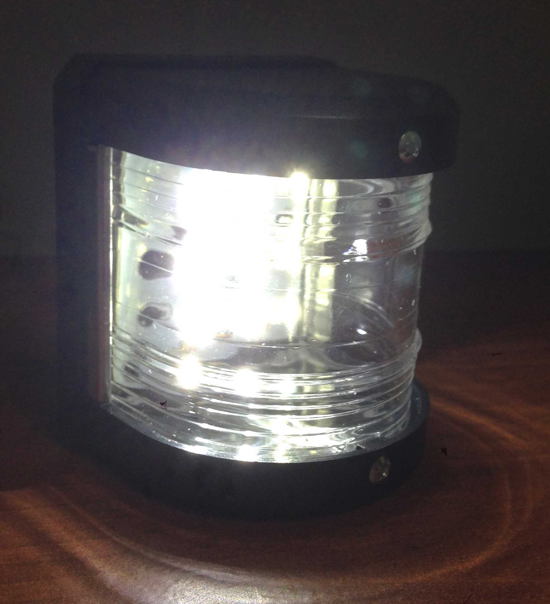 Pactrade Marine Boat Pontoon Led Navigation Light Black Abs Plastic Housing Boats Up To 12M Waterproof Ip:66 Surface Mount 2Nm (Masthead)