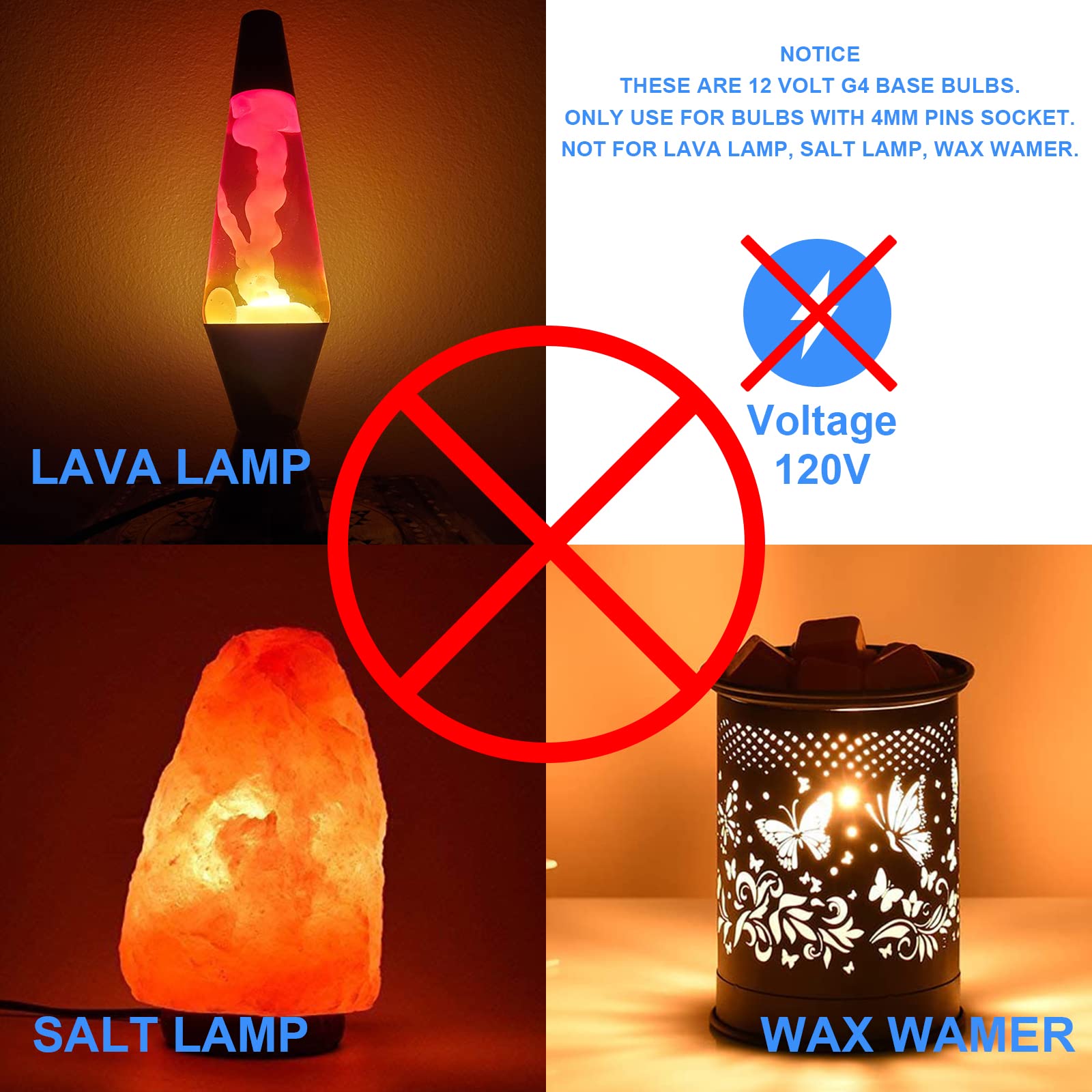 Weshlmpo G4 Bulb 5W Halogen Light Bulb 2 Pin 12V G4 Light Bulbs Replacement For Under Cabinet Puck Light, Chandeliers, Landscape Lighting Desk Lamp 2700K Warm White