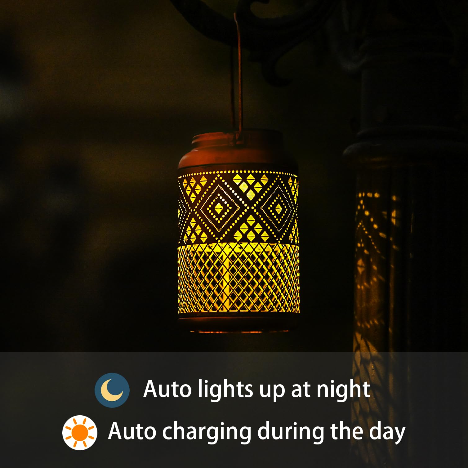 2 Pack Solar Lanterns Outdoor Waterproof - Birthday Gifts for Women, Men, Mom, Solar Lights Outdoor Hanging Garden Decor for Out