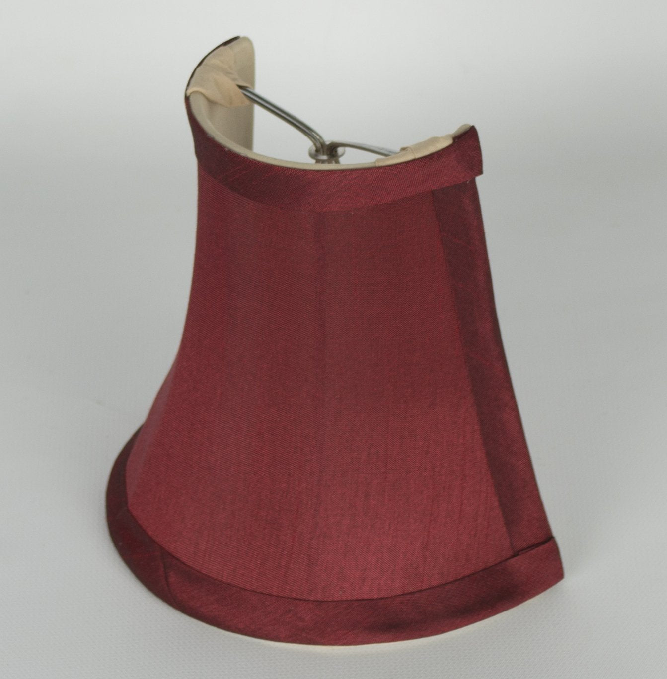 Urbanest 3X5X5'' Clip-On Wall Sconce Half Shade, Burgundy
