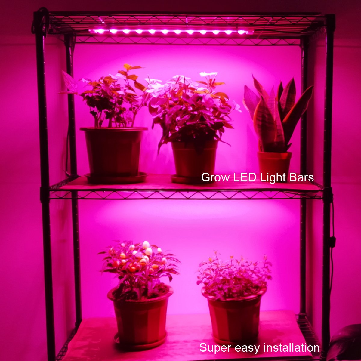 Litever Grow Light Strip Kit 45W - 4x16" LED Strips, Aluminum, Small, Ideal for Indoor Growing, Greenhouse & Grow Shelf