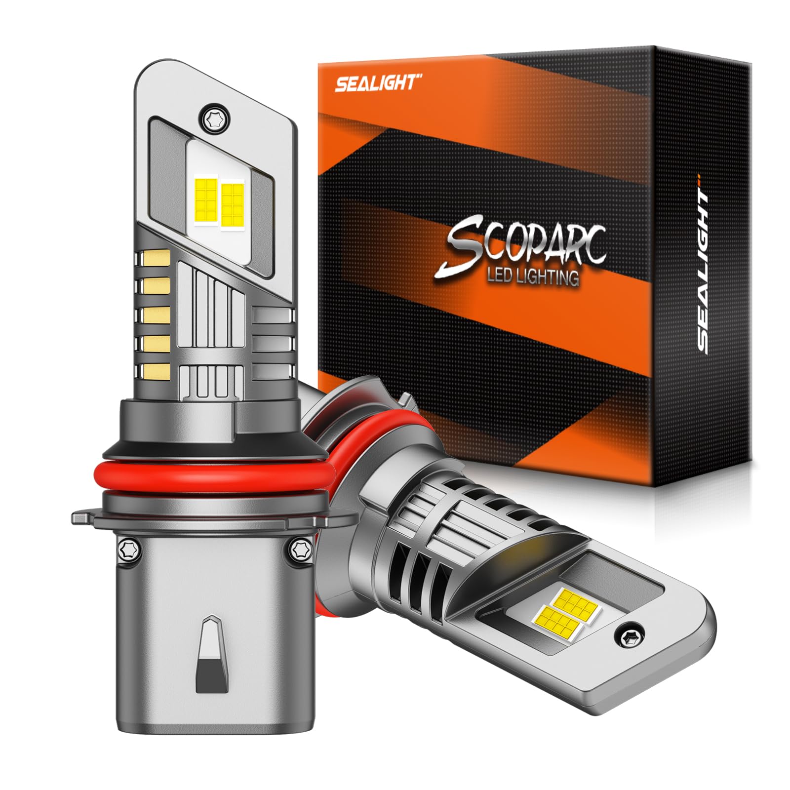 SEALIGHT 9007 Fog Bulbs, 30000LM, 6500K Cool White, Mini Size, Pack of 2