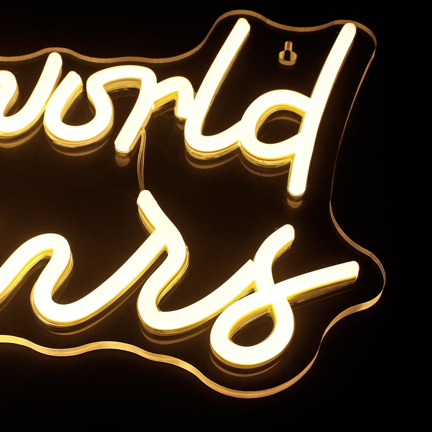 LUCUNSTAR Neon Sign - Warm White LED Wall Light for Bedroom Decor, Wedding, Engagement, USB Powered, Acrylic
