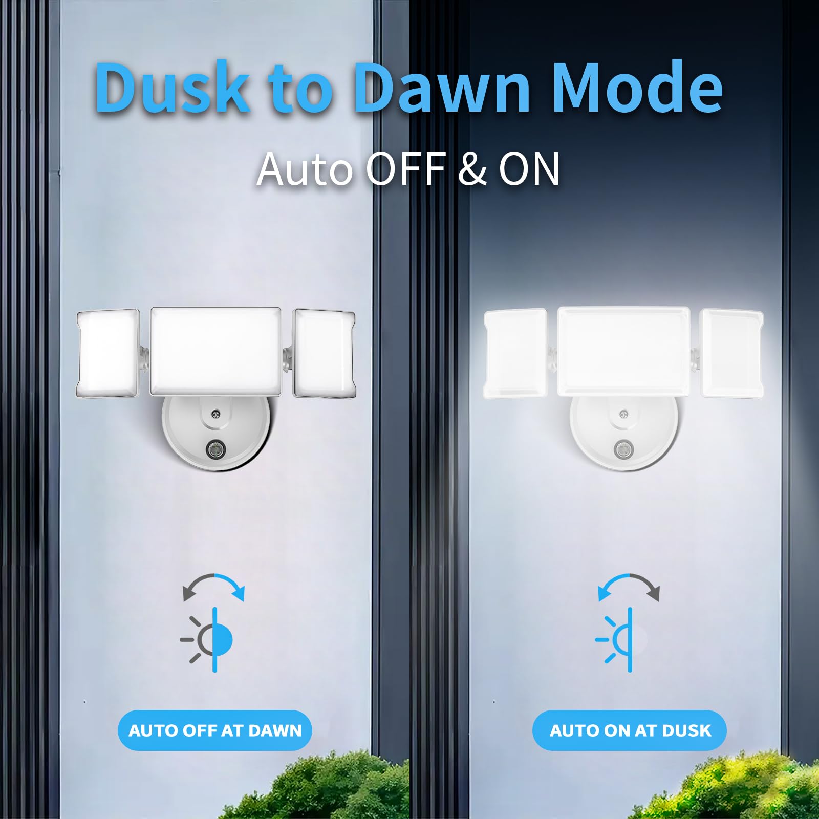 Olafus 60W Flood Light, IP65 Waterproof, 6000LM, 6500K White LED Security Light, Model 3-LBD70M