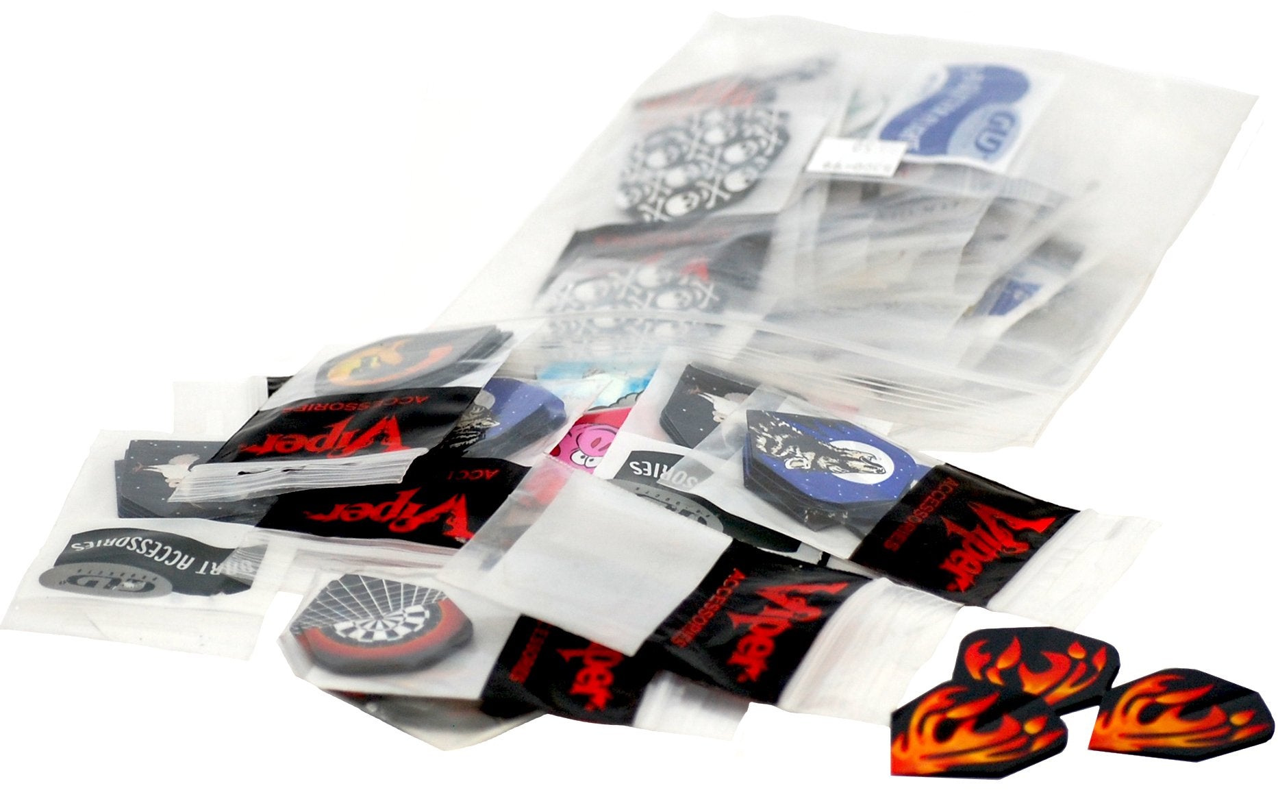 Viper Assorted 2D Glitter Dart Flights - 50 Sets, 150 Pieces, Standard Size, Model 30-5300-99