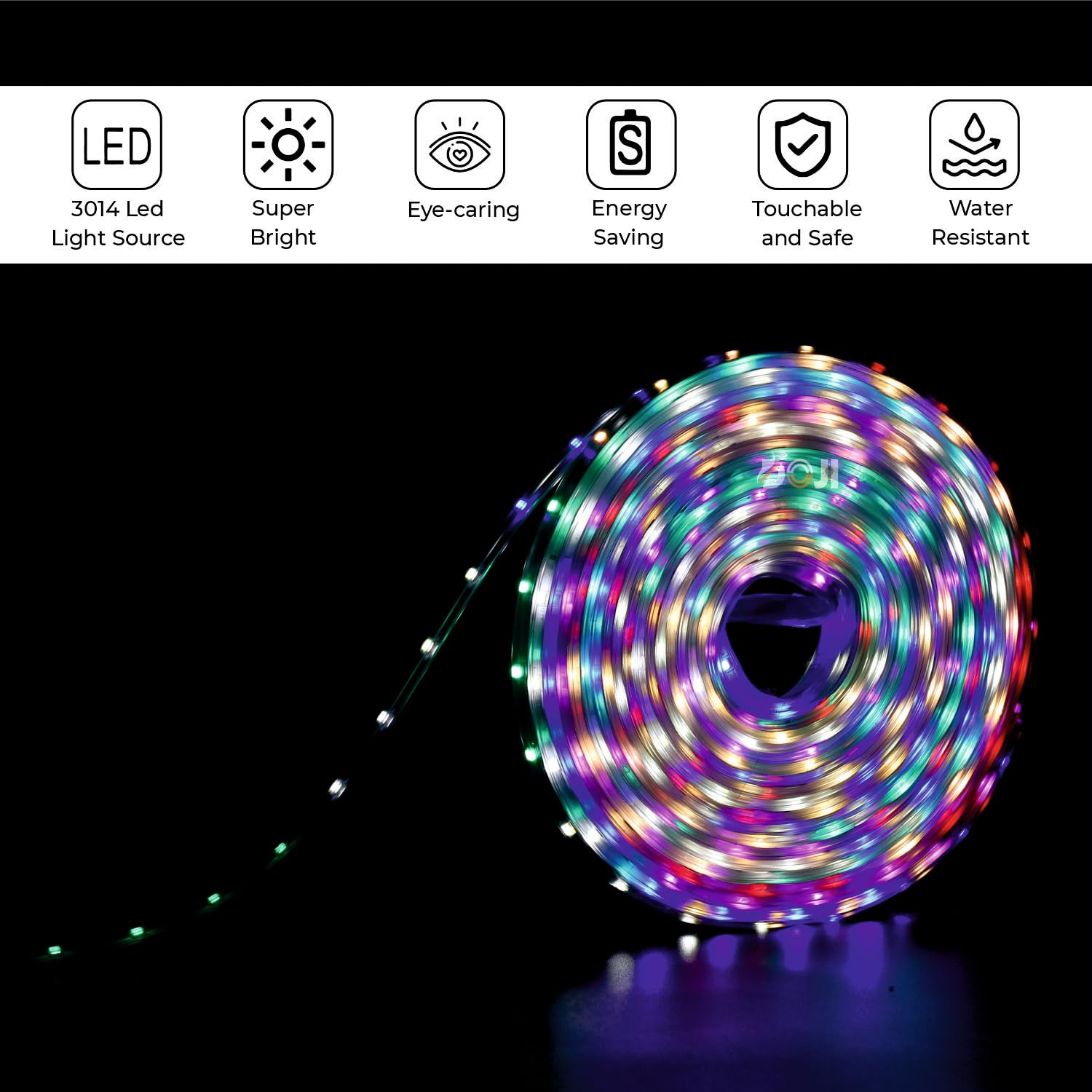 DOJI LED Strip Light,Rope Light for Ceiling, Indoor,Outdoor,Decorative,Diwali,Christmas,Festival,Cove,False Balcony,Entrance.(50