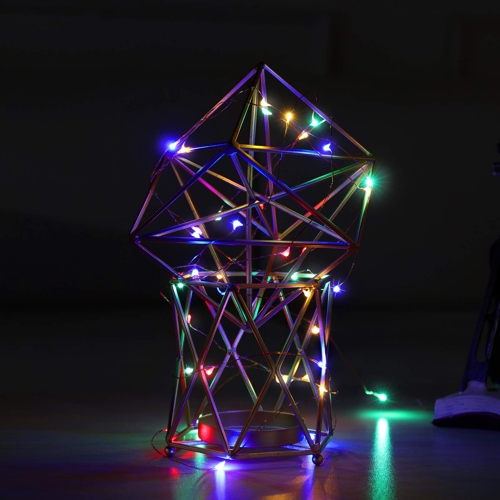 Ariceleo LED Fairy Lights, 5m Copper Wire, Battery Operated, Multicolor, Mini Pack for Bedroom, Christmas, Parties, Wedding