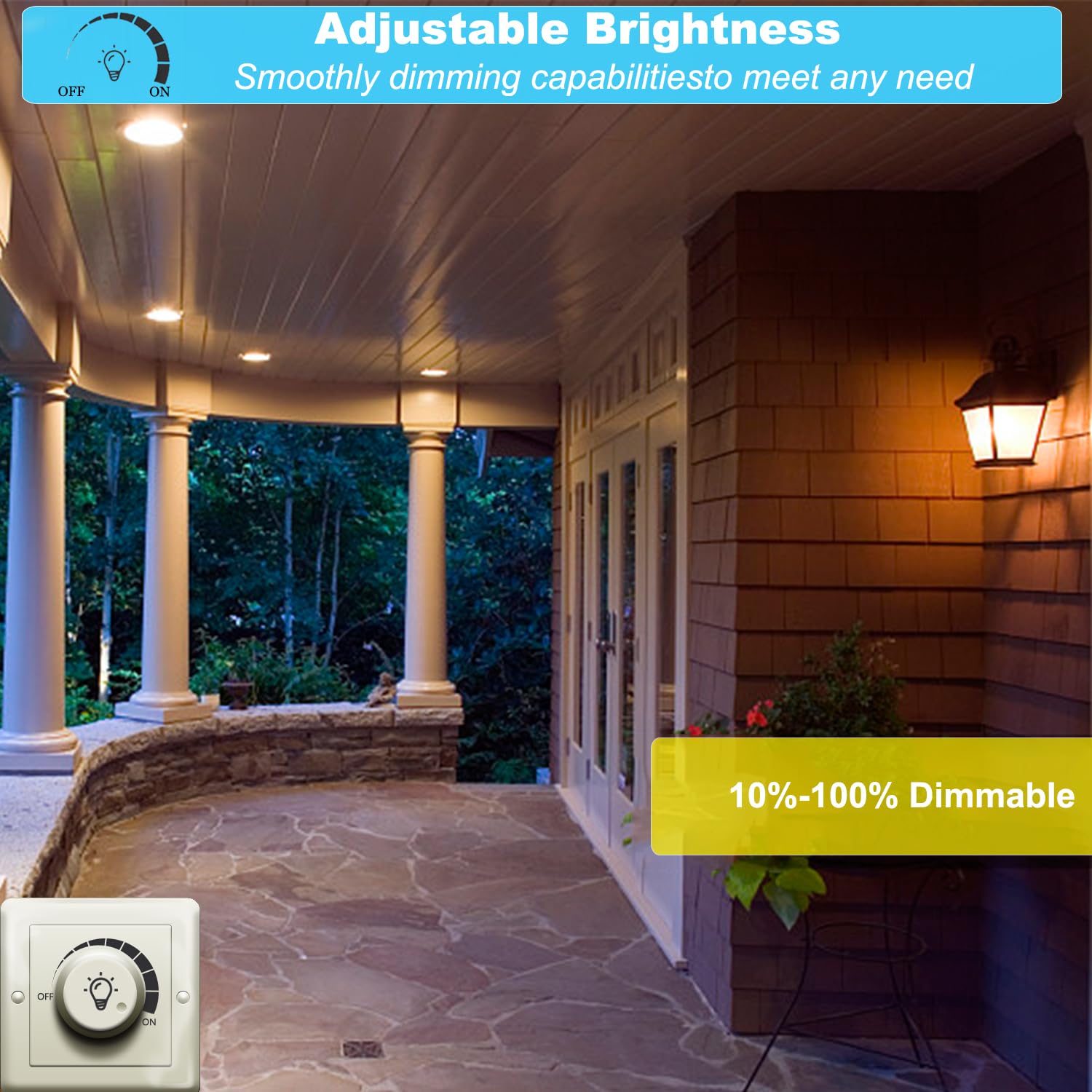 Youtime Par38 Flood Light Bulbs Outdoor/Indoor, 15W(150W Equivalent) Led Bulb Waterproof Spot Light Bulb, Dimmable, 3000K Soft W
