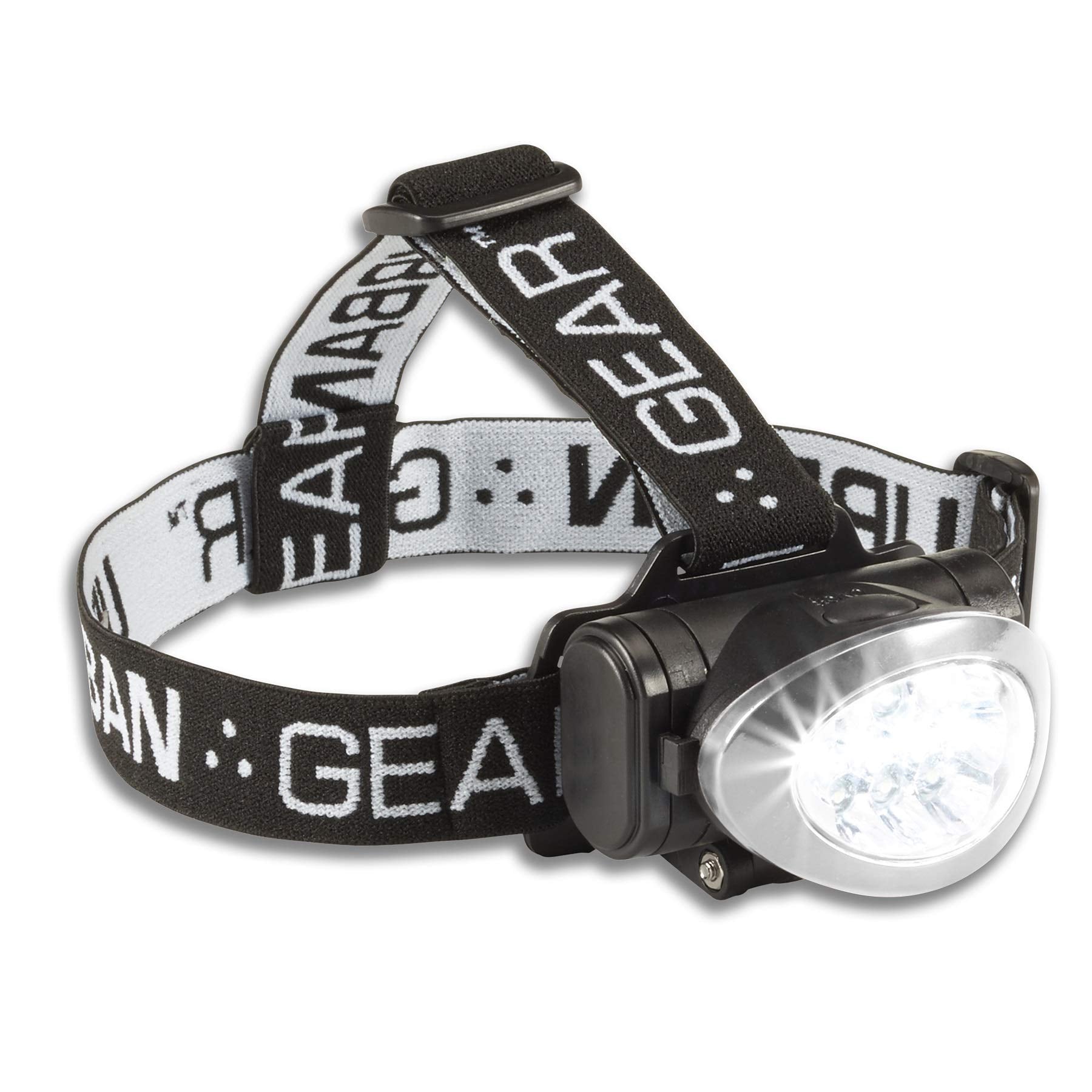 Lewis N. Clark Urban Gear 10 LED Headlamp Flashlight Super Bright Head Lamp for Running  Camping  Hiking  Climbing  Fishing  Hunting  Jogging  35 Lumens Headlight for For Mature Userss & Kids  Silver