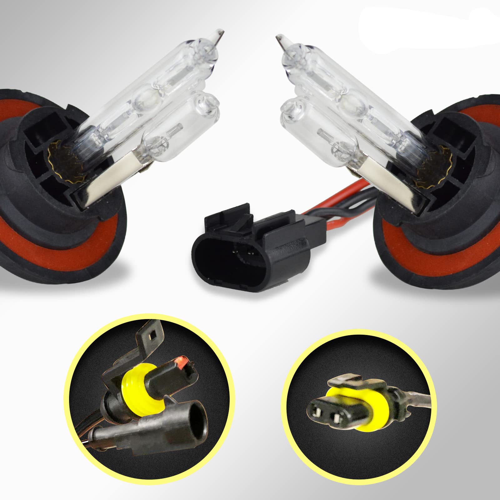 Innovited HID Xenon H13 9008 Replacement Bulbs - 5000K Color, Low HID/High Halogen, 1 Pair