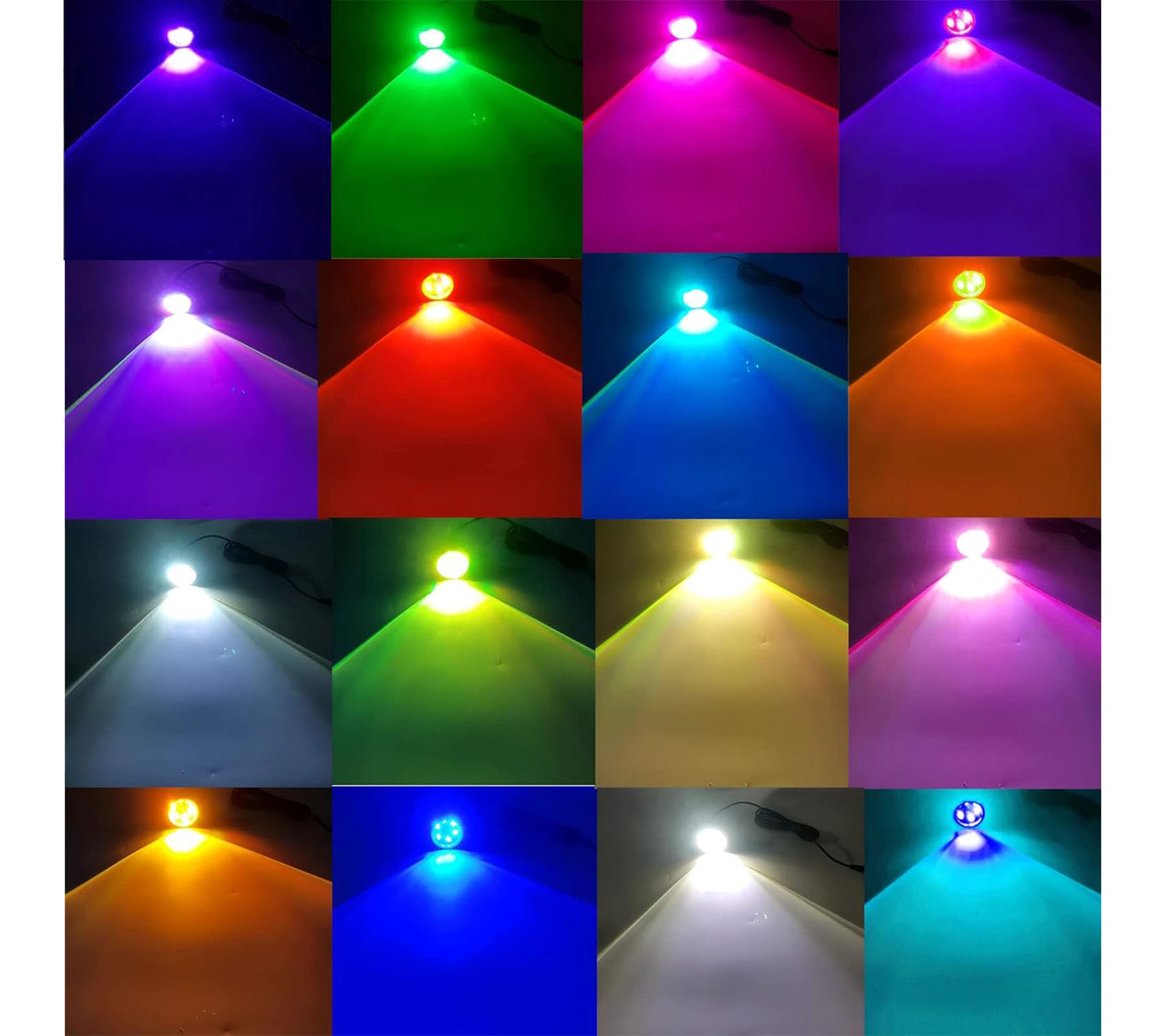 NBWDY RGB LED 1/2in NPT Boat Drain Plug Light Underwater Lights with 4-Key RF Remote Control,DC12V,50000hr Lifespan Marine Led L