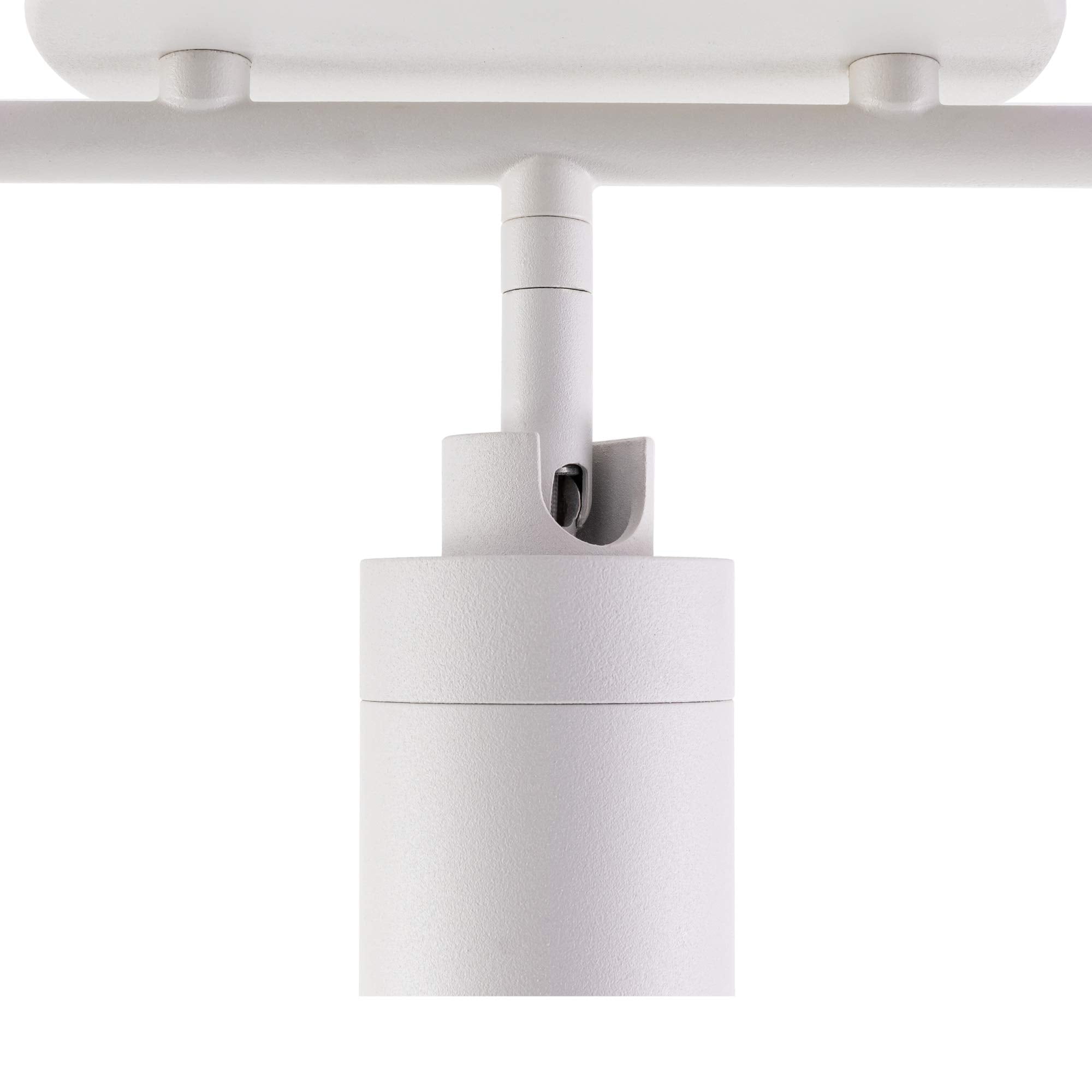 Shura White 3-Light Track Light With Adjustable Heads, Integrated Led Bulbs, 2 Ft. Track Lighting Kit Ceiling Light, 3000K, 1470