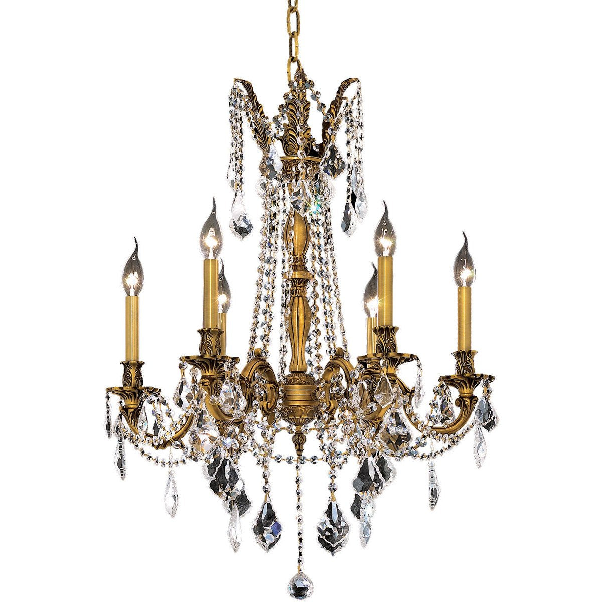 Elegant Lighting Royal Cut Crystal Chandelier 26in x 23in French Gold Model 9206D23FG/RC