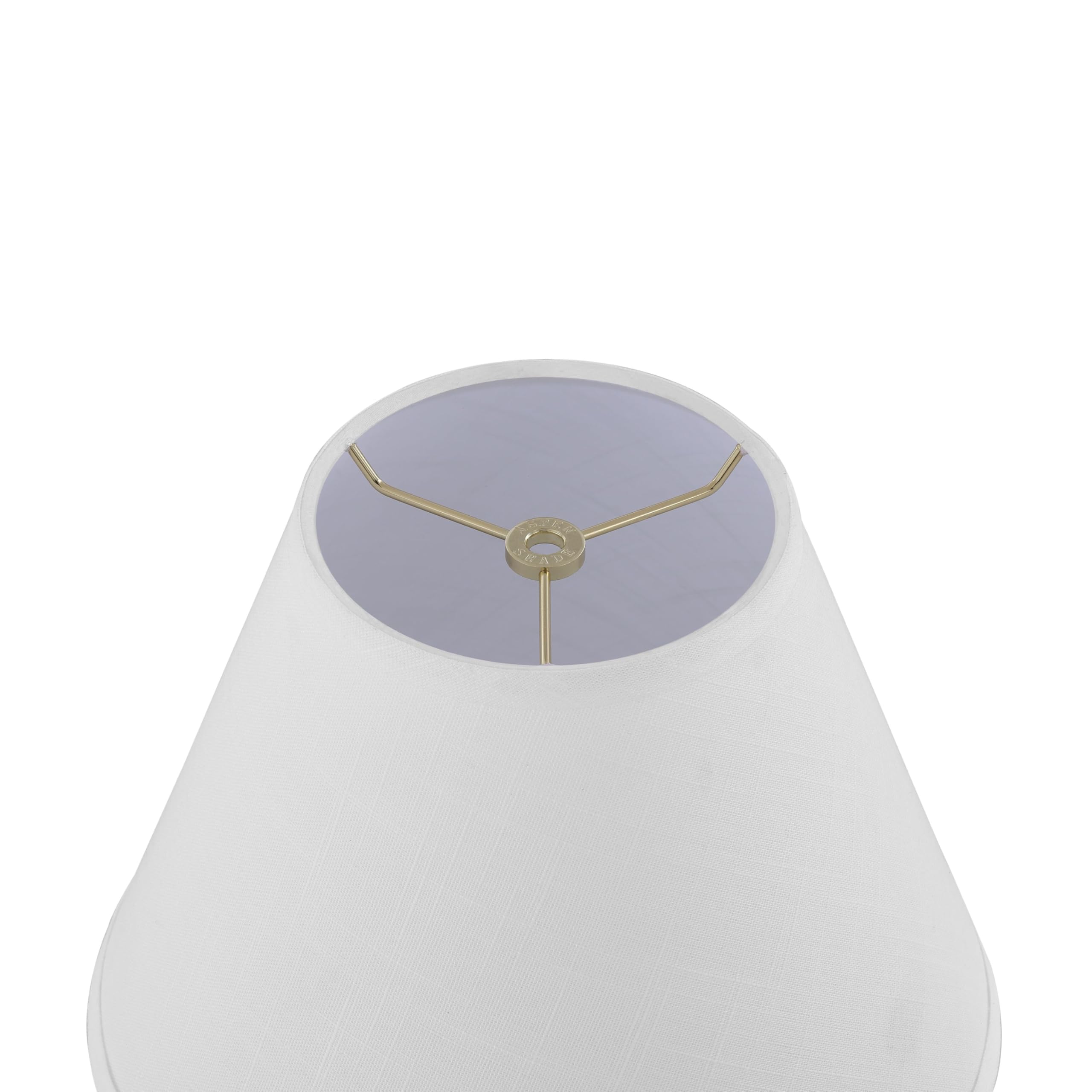 Aspen Creative 32634A Transitional Empire Shape Spider Construction Lamp Shade, Pearl, 6&quot; Top X 12&quot; Bottom X 9&quot; Slant Height
