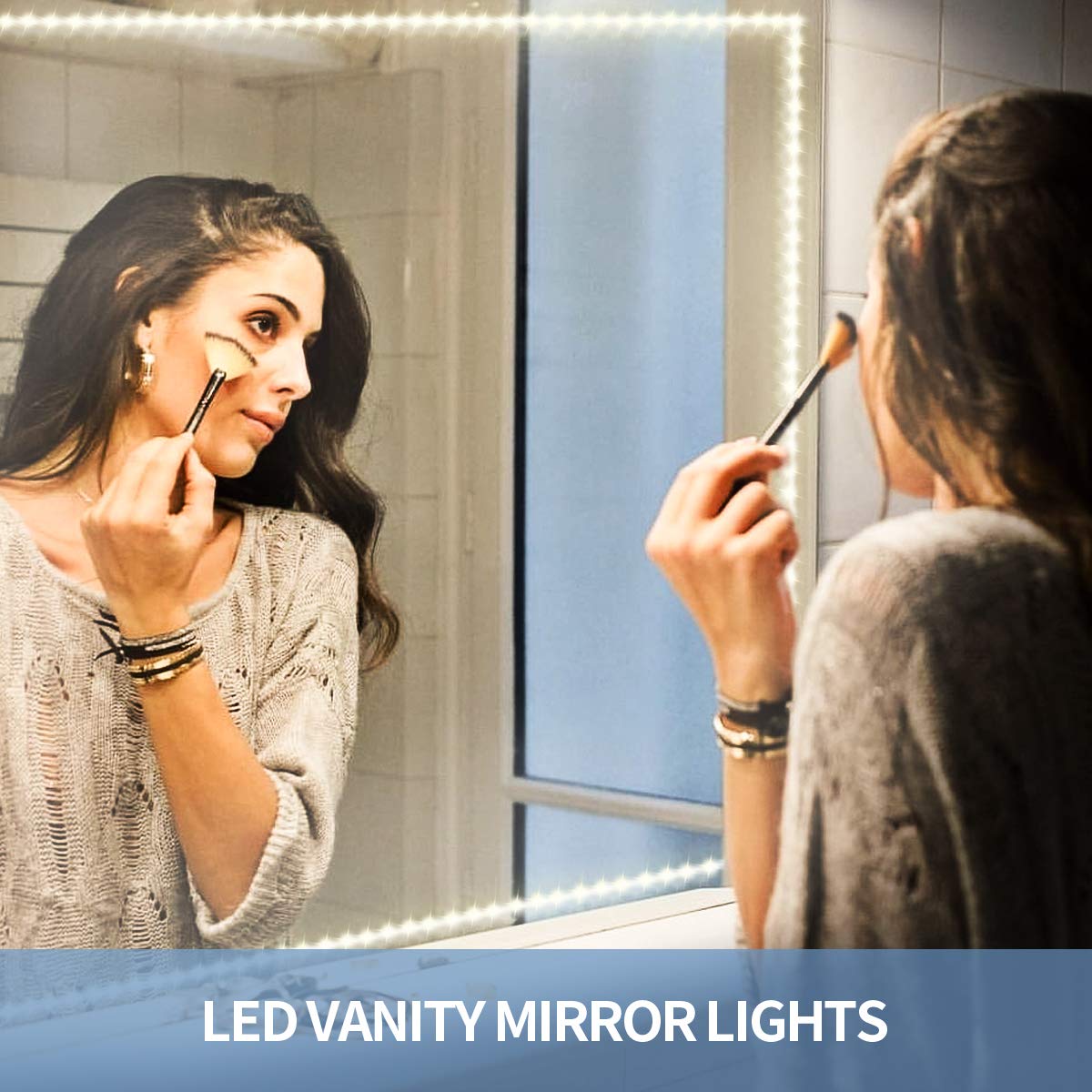 Led Strip Lights 50.5Ft Warm White Dimmable Led Light Strip Flexible Rope Lights Kits With 24V Etl Power Supply, Adhesive Clips,