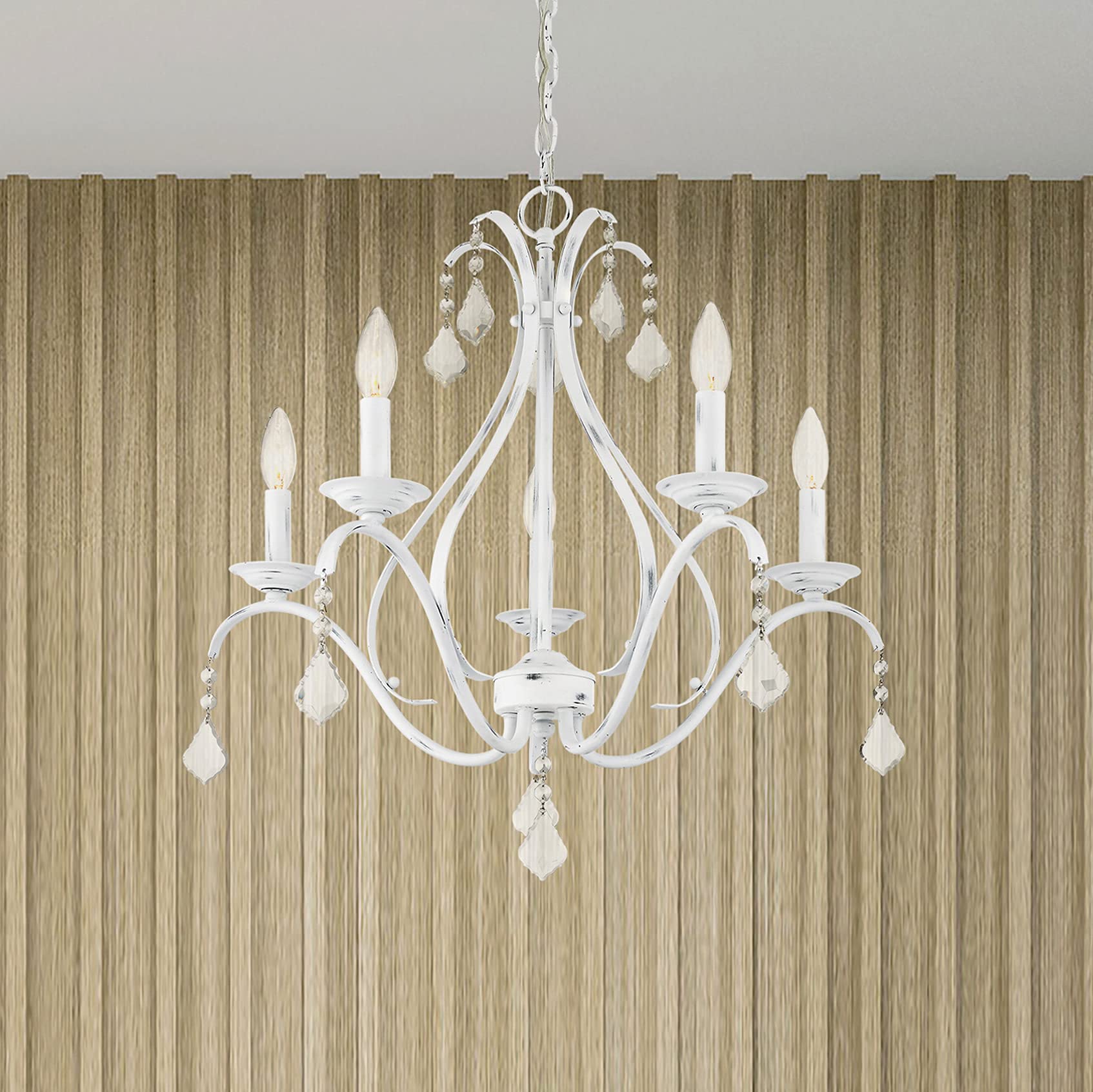 Livex Lighting 40845-92 Transitional Five Light Chandelier From Caterina Collection Dark Finish, English Bronze
