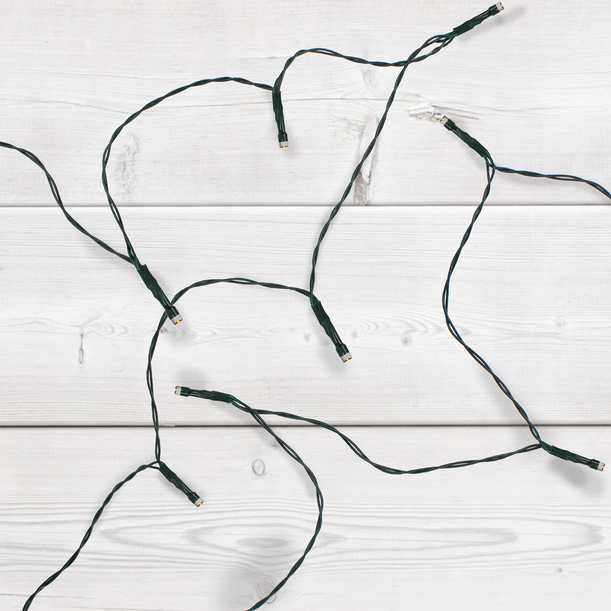 Northlight LED Christmas Lights - Warm White - 20 Count - 9.5 Green Wire - Plastic