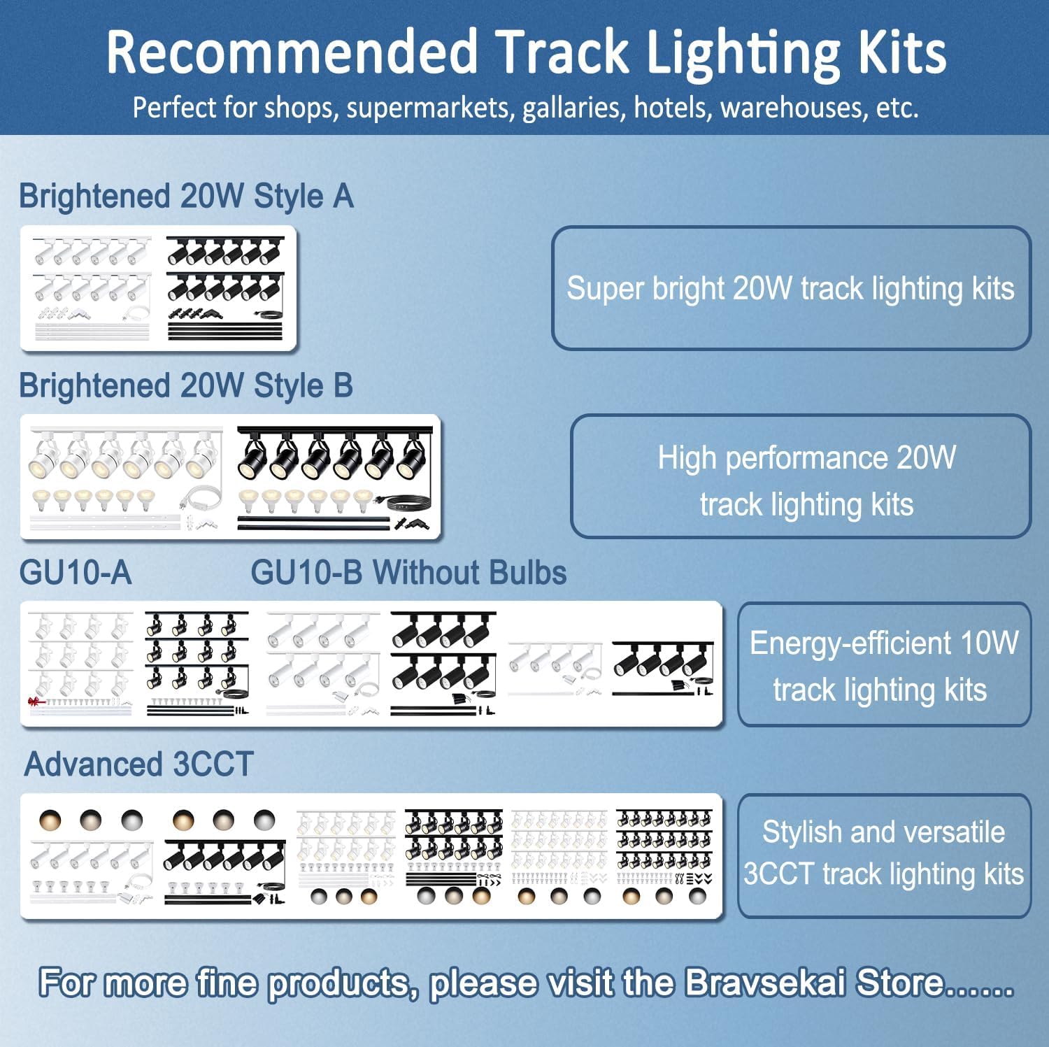 Bravsekai H Track Live End Cord Kit, 9.84FT, Black with Dimmer, Model QC04, Flame-Retardant Material