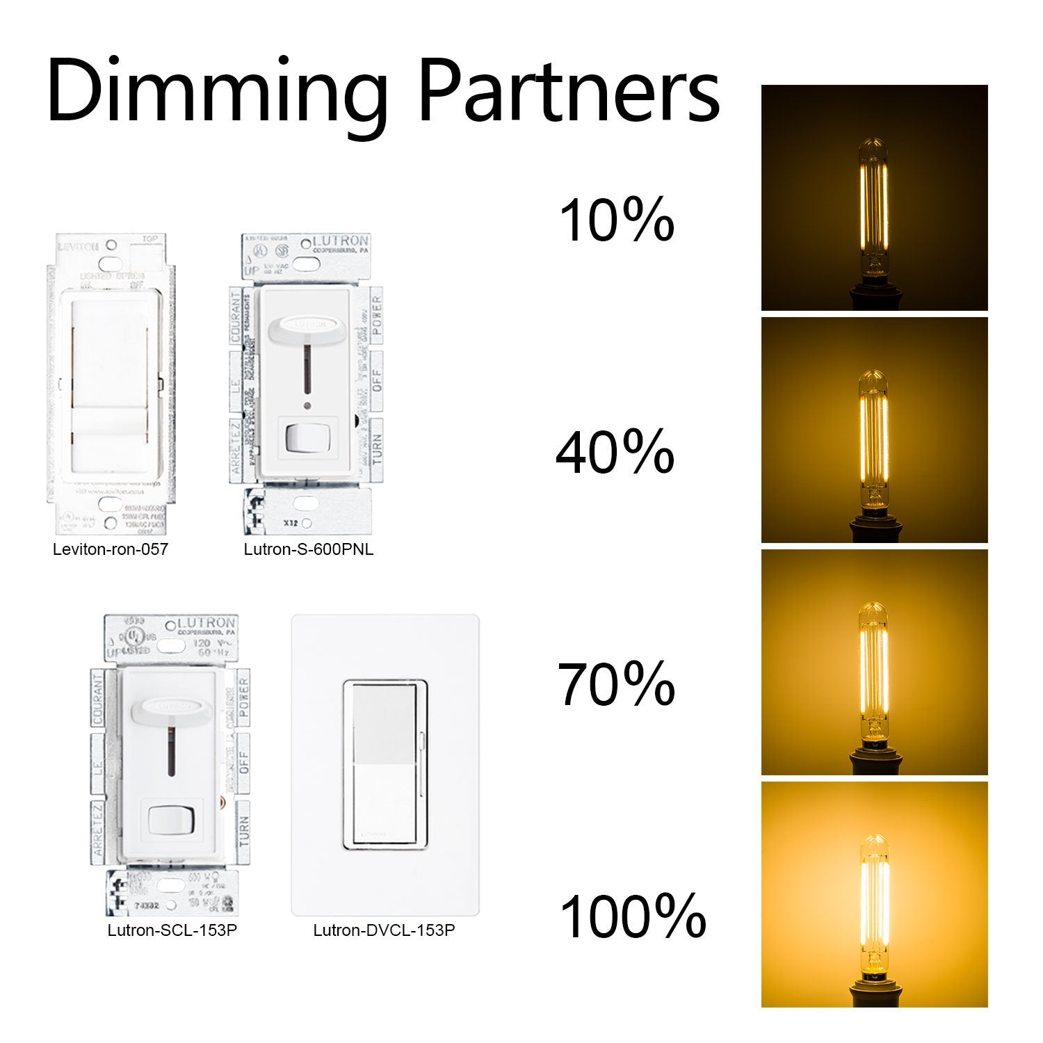 RA RAYHOO E12 Dimmable LED Candelabra Bulbs, 4W, 400LM, Warm White, Glass, 6-Pack