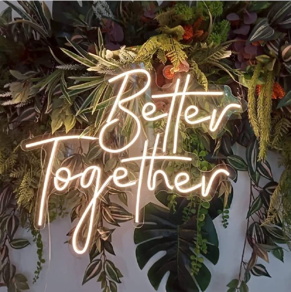 Better Together LED Neon Sign Night Light for Wall Party D?or Bedroom Room Bar Wedding Home Birthday Art Decoration Christmas wi