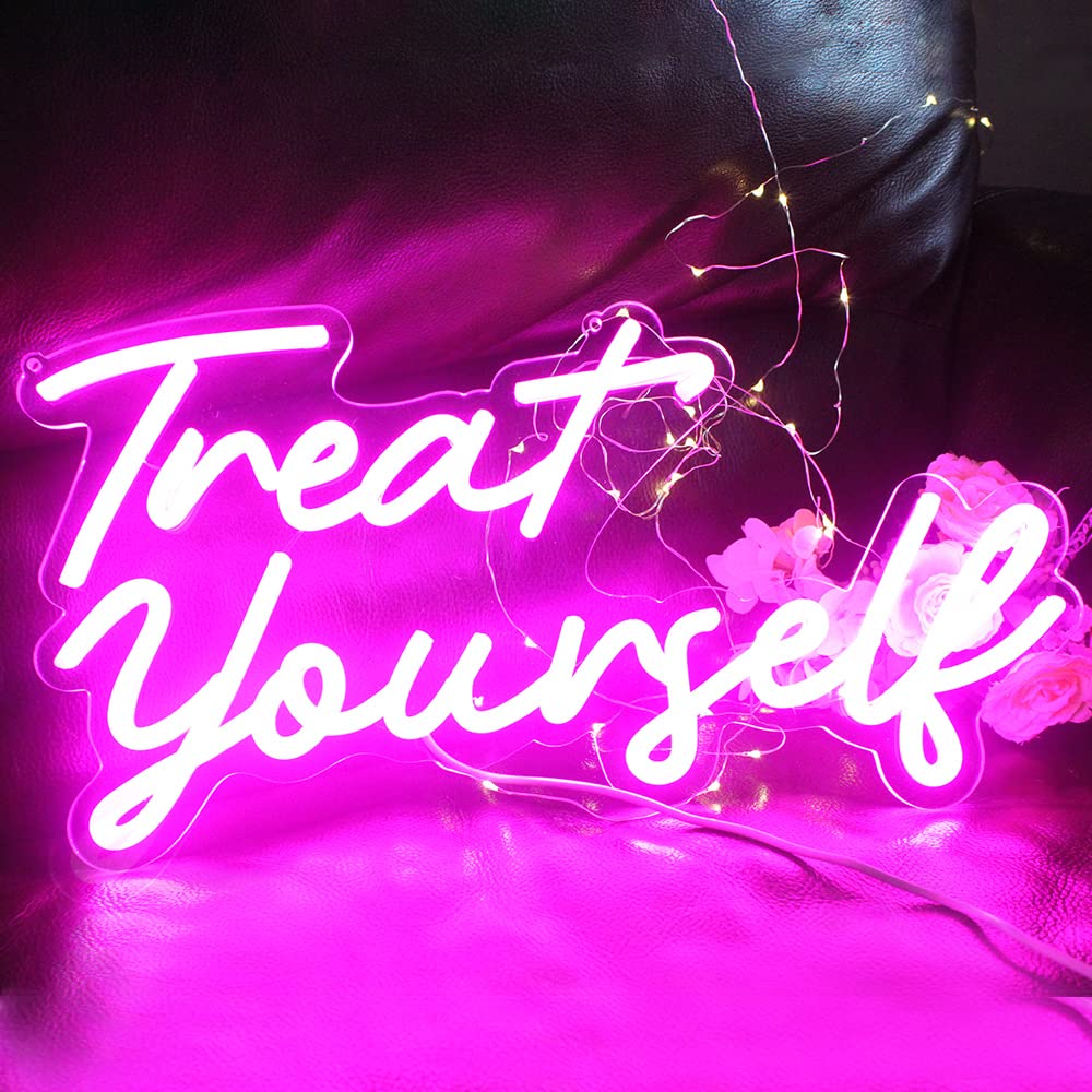 DAKABUKA Neon Sign Pink LED Letter Light Wall Decor 16.5x8.7 inches Model NL008