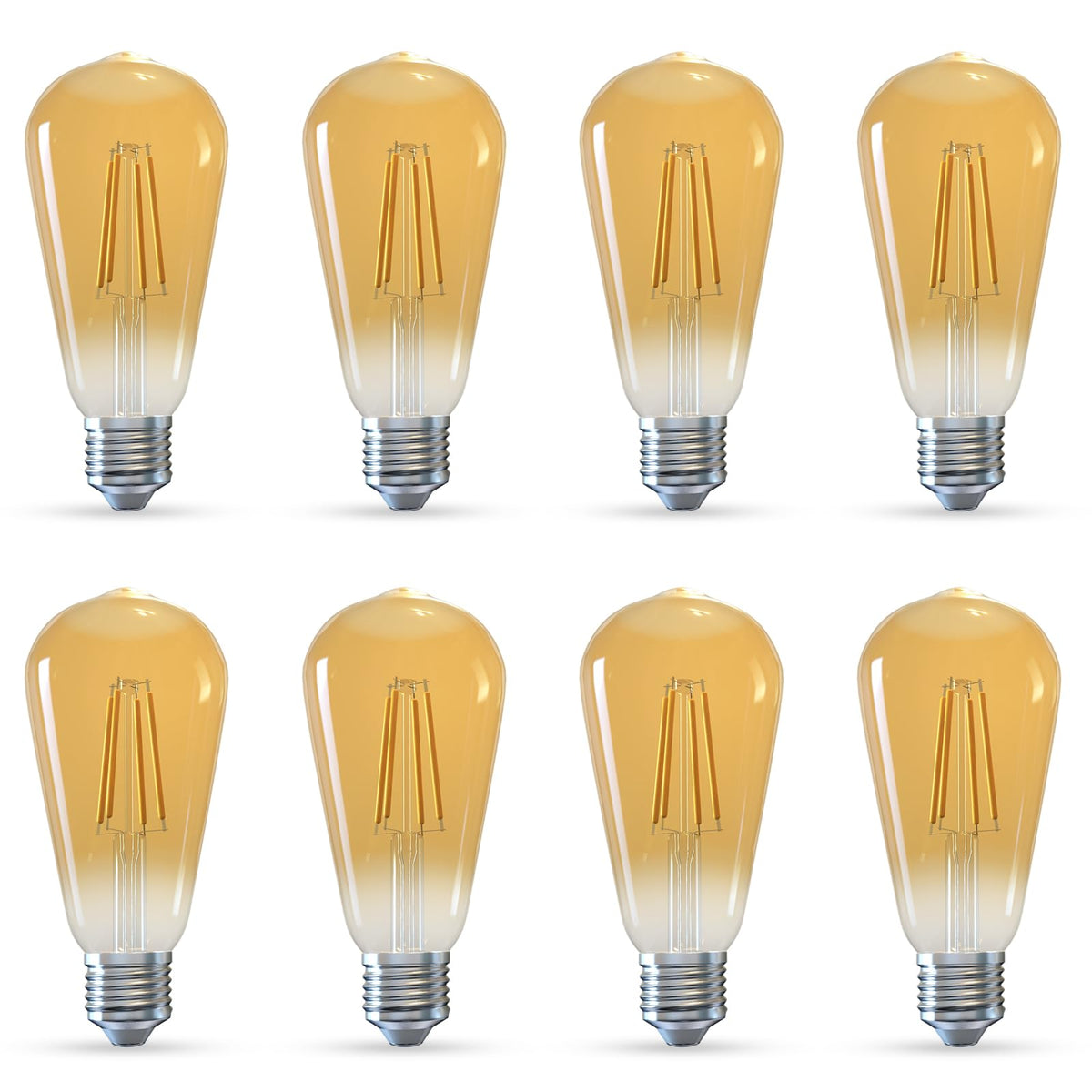 Jensense E26 LED Edison Bulbs 7W Dimmable 800 Lumen 2300K Warm White A ...