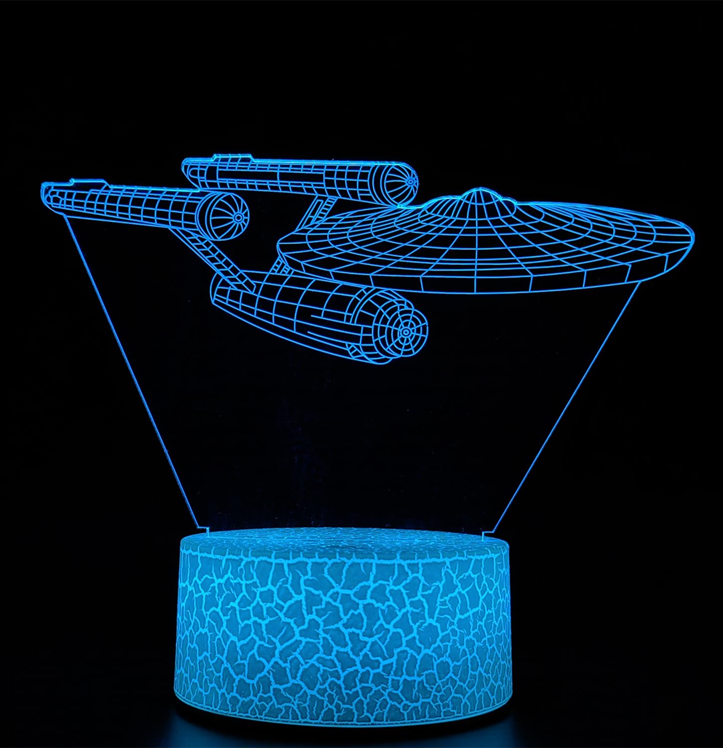 Gfytdxe 3D Optical Illusion Night Light, LED Desk Lamp, Touch & Remote Control, 16 Colors, Acrylic, Model C