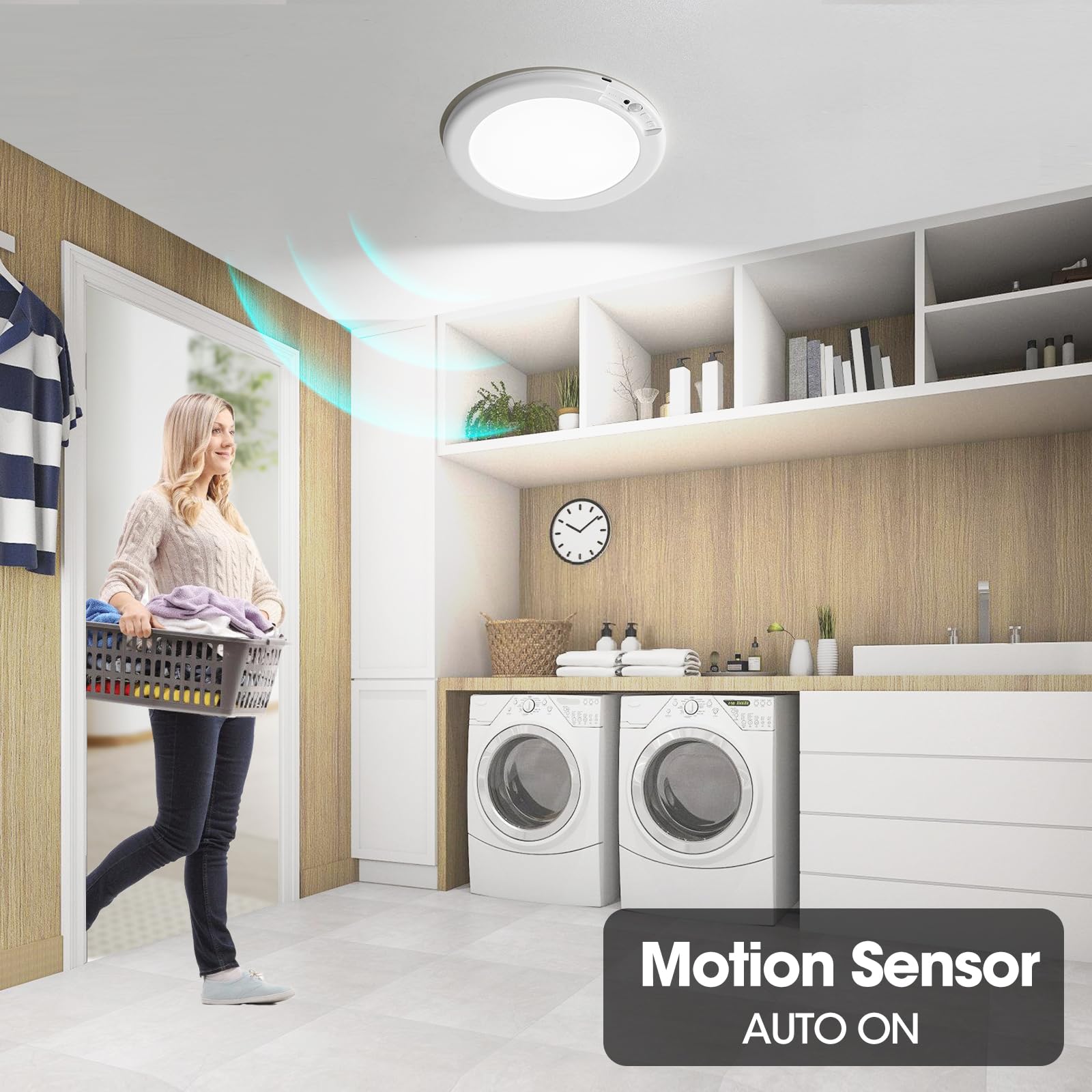 Gotopceed Rechargeable Ceiling Light - Rgb Color & White, Remote-Controlled, Battery-Powered, Model T070, Ideal For Shower & Bathroom