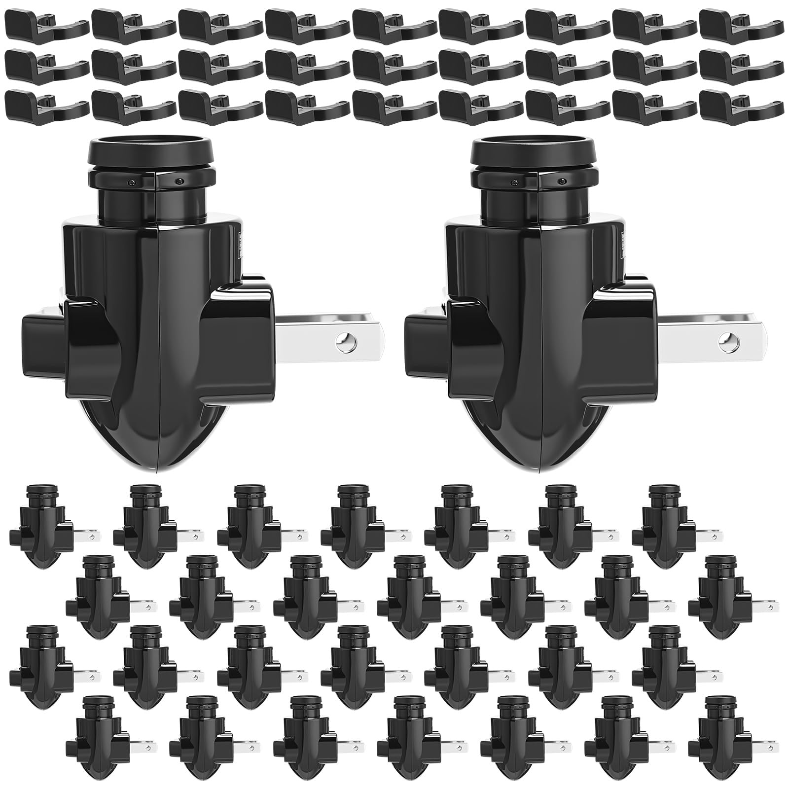 Tuanse 30 Sets Plug in Night Light Module Night Light Base with Shade Mounting Clip Plastic Lights Rotating Base for Making Your