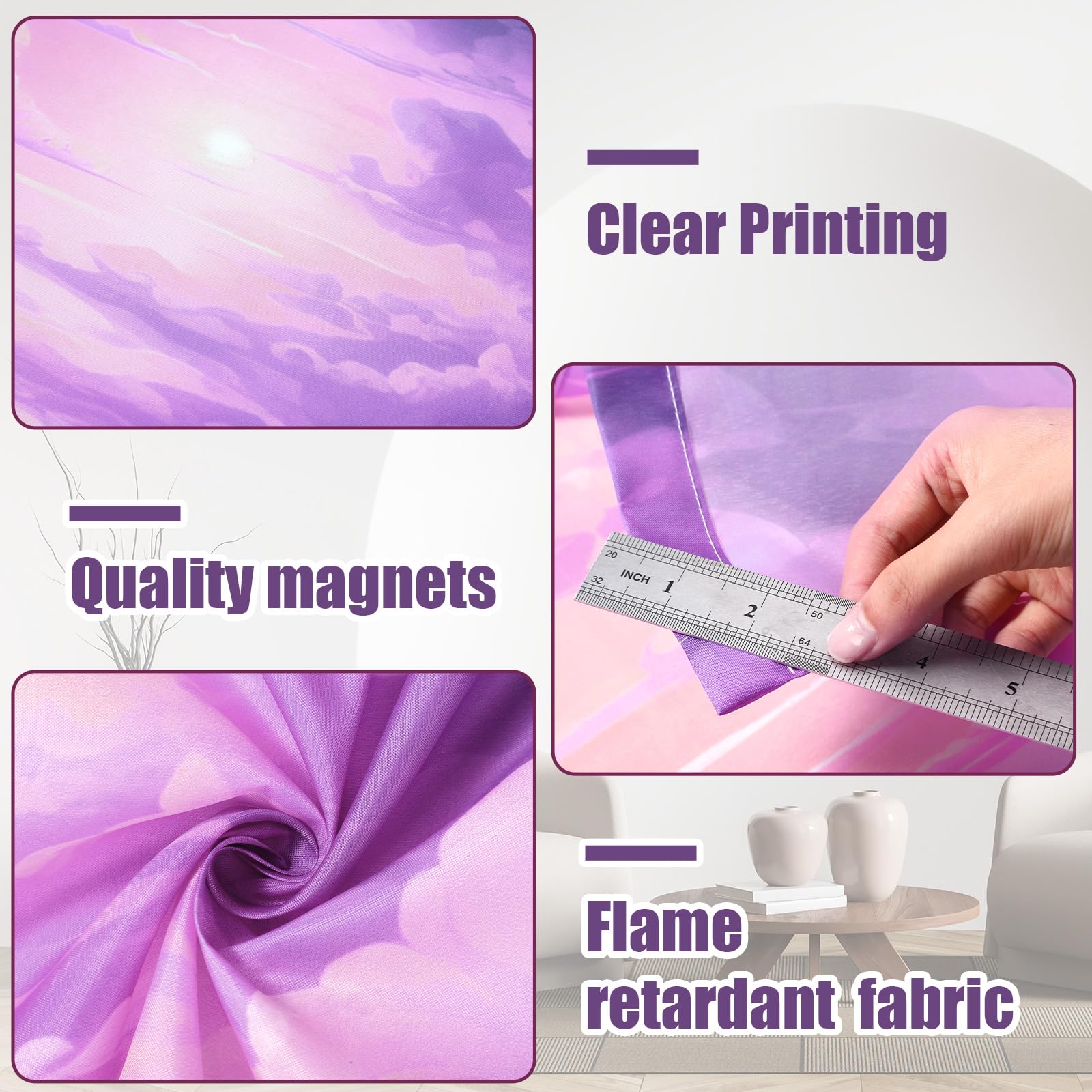 Outus Fluorescent Light Cover Classroom Lighting Filter 2x4 ft Purple Cloud Model TJRW-Outus-T2907