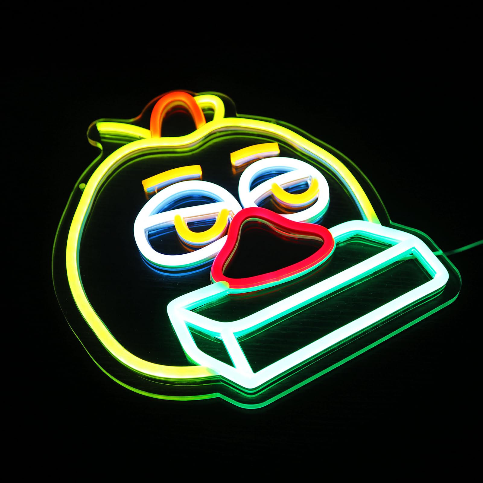 NAIYISI Playful Chicken Neon Signs for Wall Decor, Anime LED Light for Bedroom, Kids Room, Birthday Decorations, USB Powered, Y