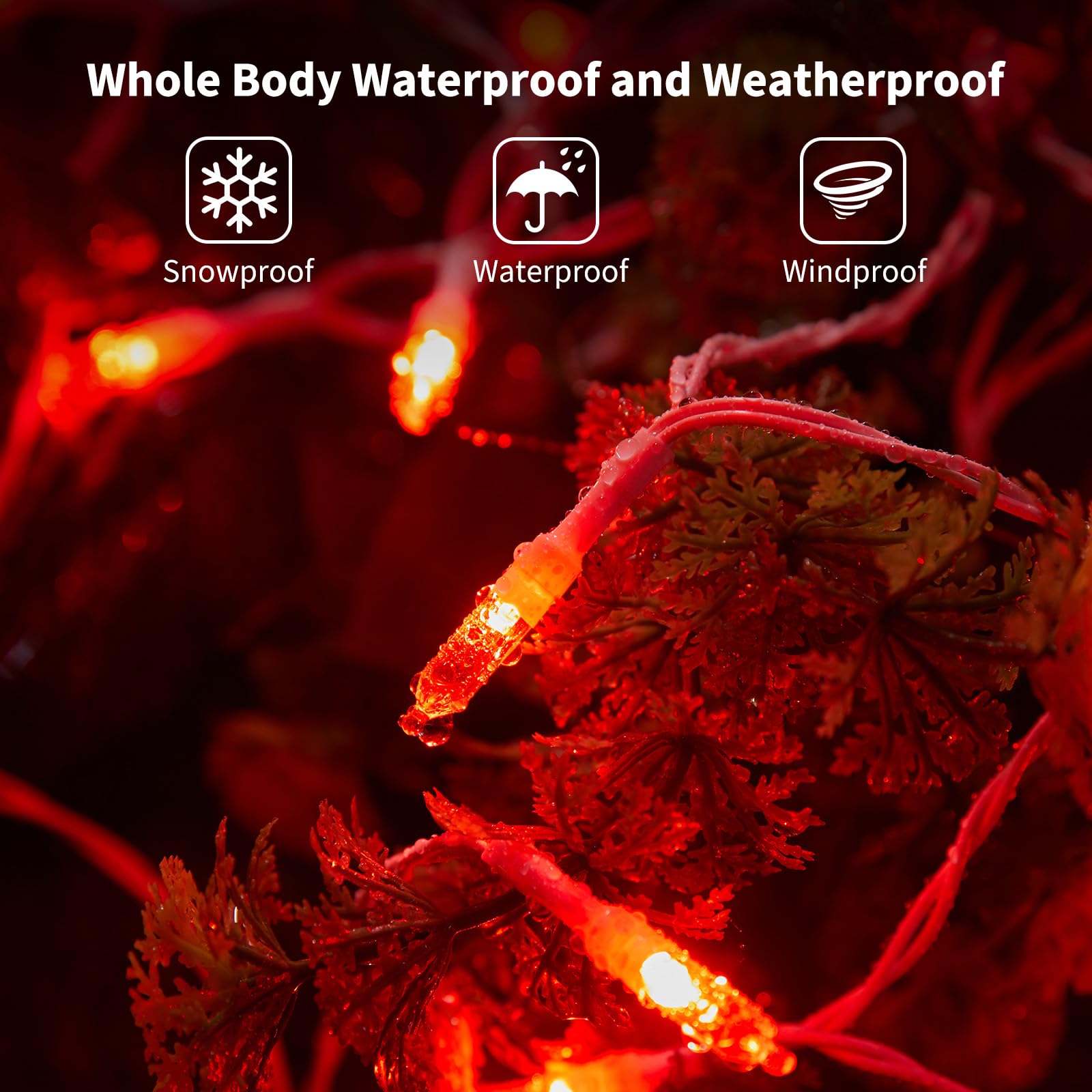 Brightown Valentine’S Day String Lights, 4 Pack Of 20 Led, 8 Feet, Waterproof, Red For Indoor/Outdoor Holiday Decorations
