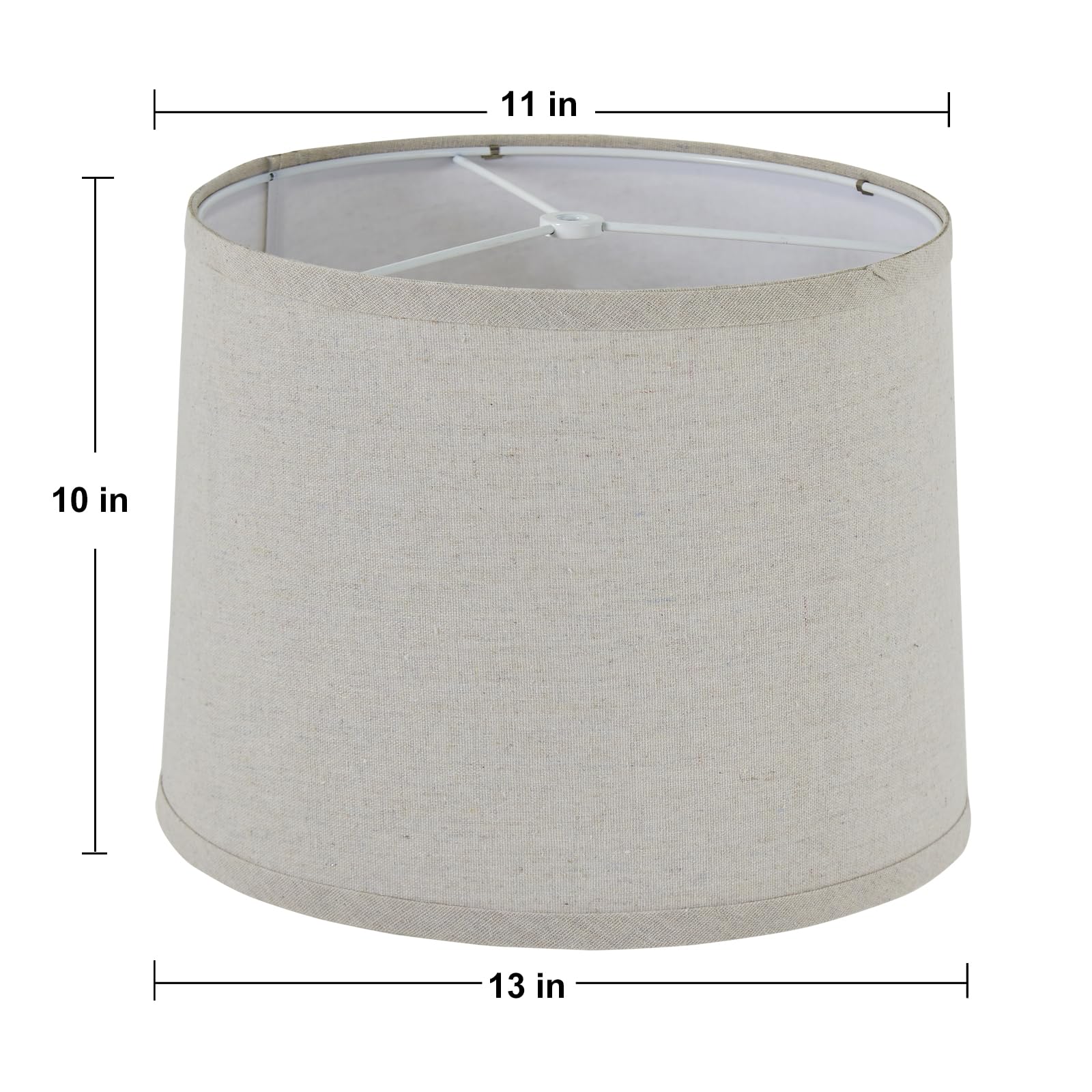 Set Of 2 Drum Lamp Shade 11.6" Top X 12.6" Bottom X 9.9" High (Spider) Cream Linen For Table Lamps & Floor Lamps Replacement Lampshade By Onext