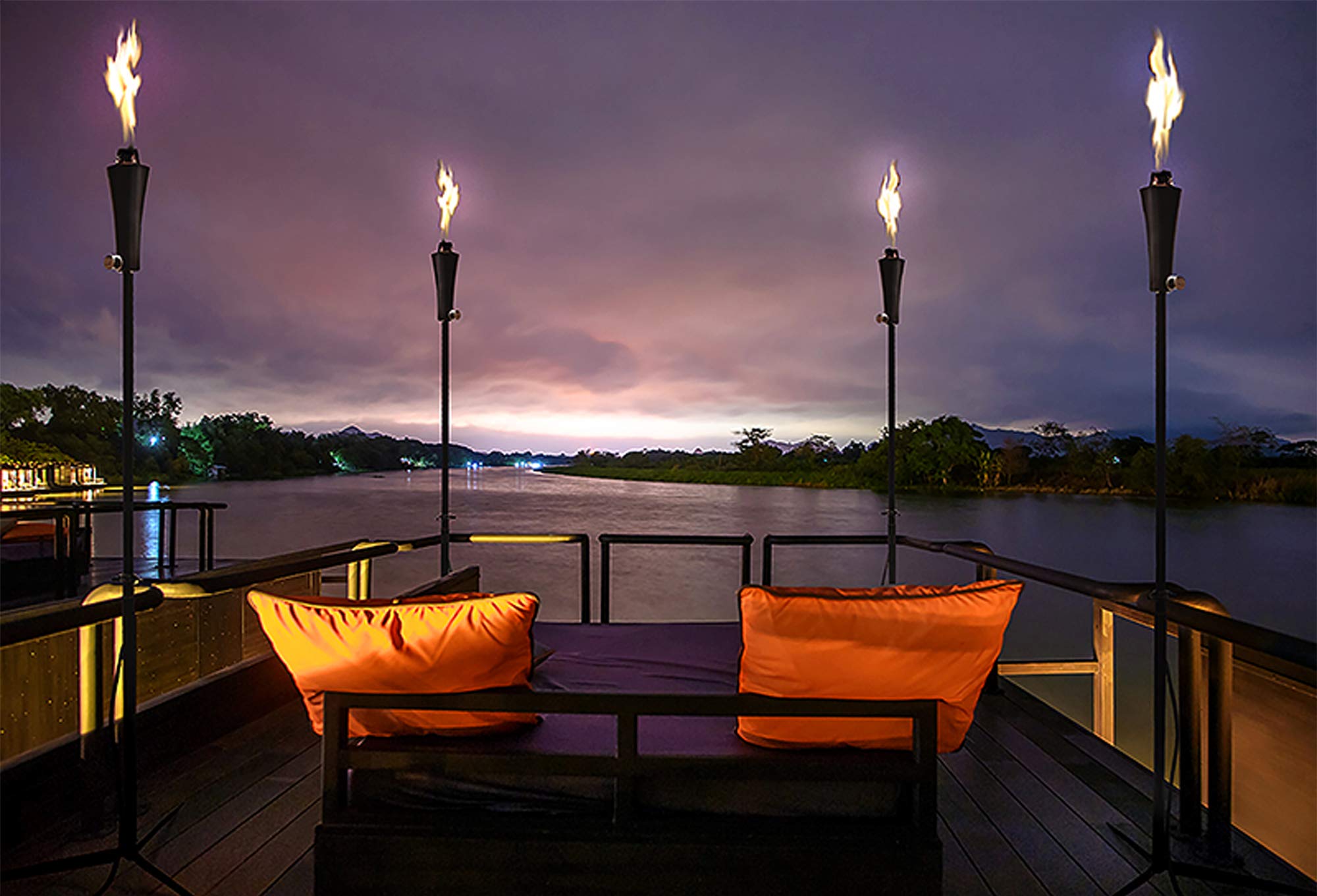 20lb Outdoor Propane Gas Tiki Style Torch - Easily Transform Your Place Into an Elegant Paradise with this Portable 71 inch Long