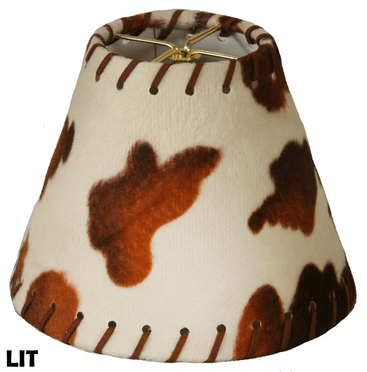 Royal Designs, Inc. Hardback Chandelier Shade Cs-962-6, Cowhide Whipstitch, 3 X 6 X 4.5