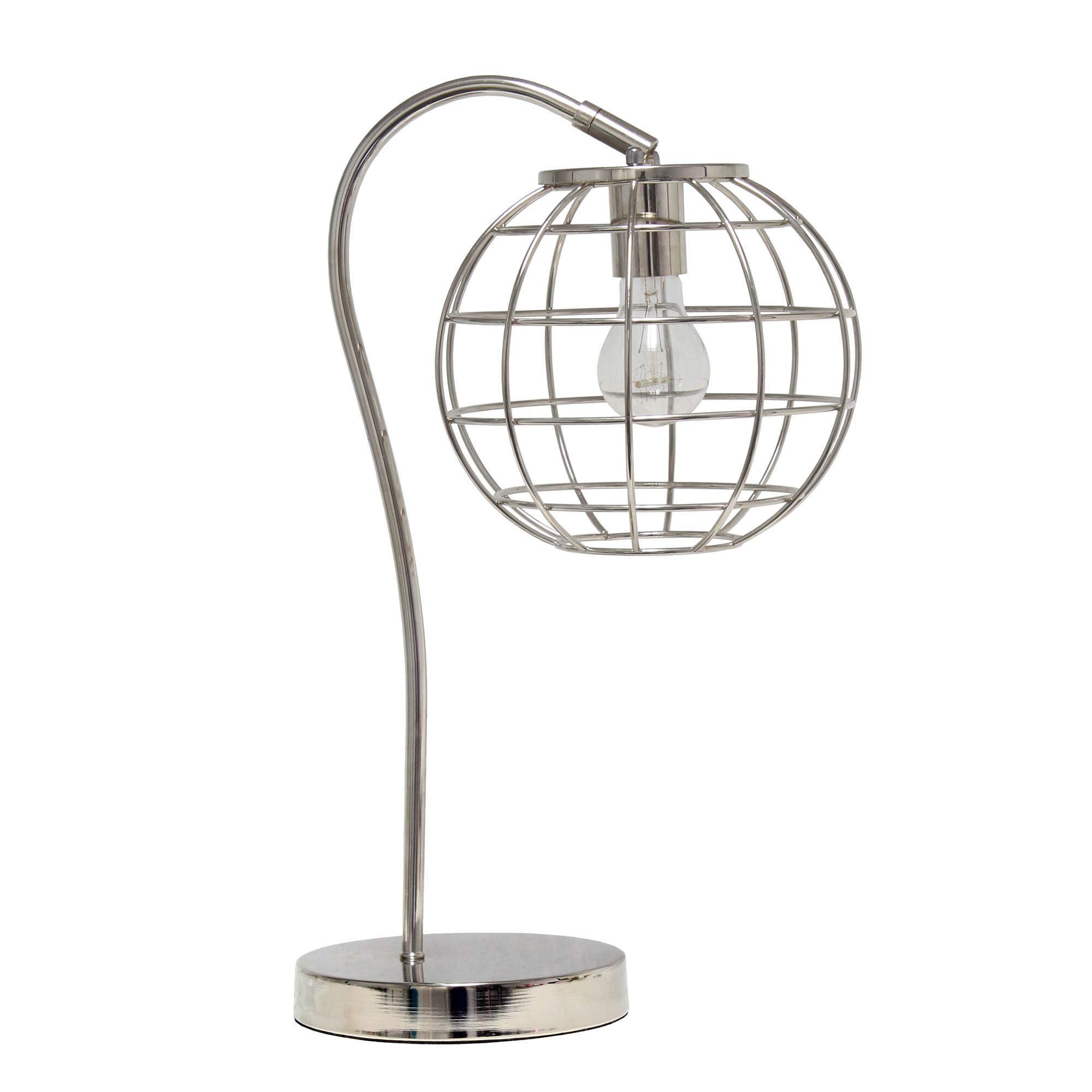 Lalia Home Chrome Arched Metal Cage Table Lamp - 20&quot; Decorative Lighting For Home