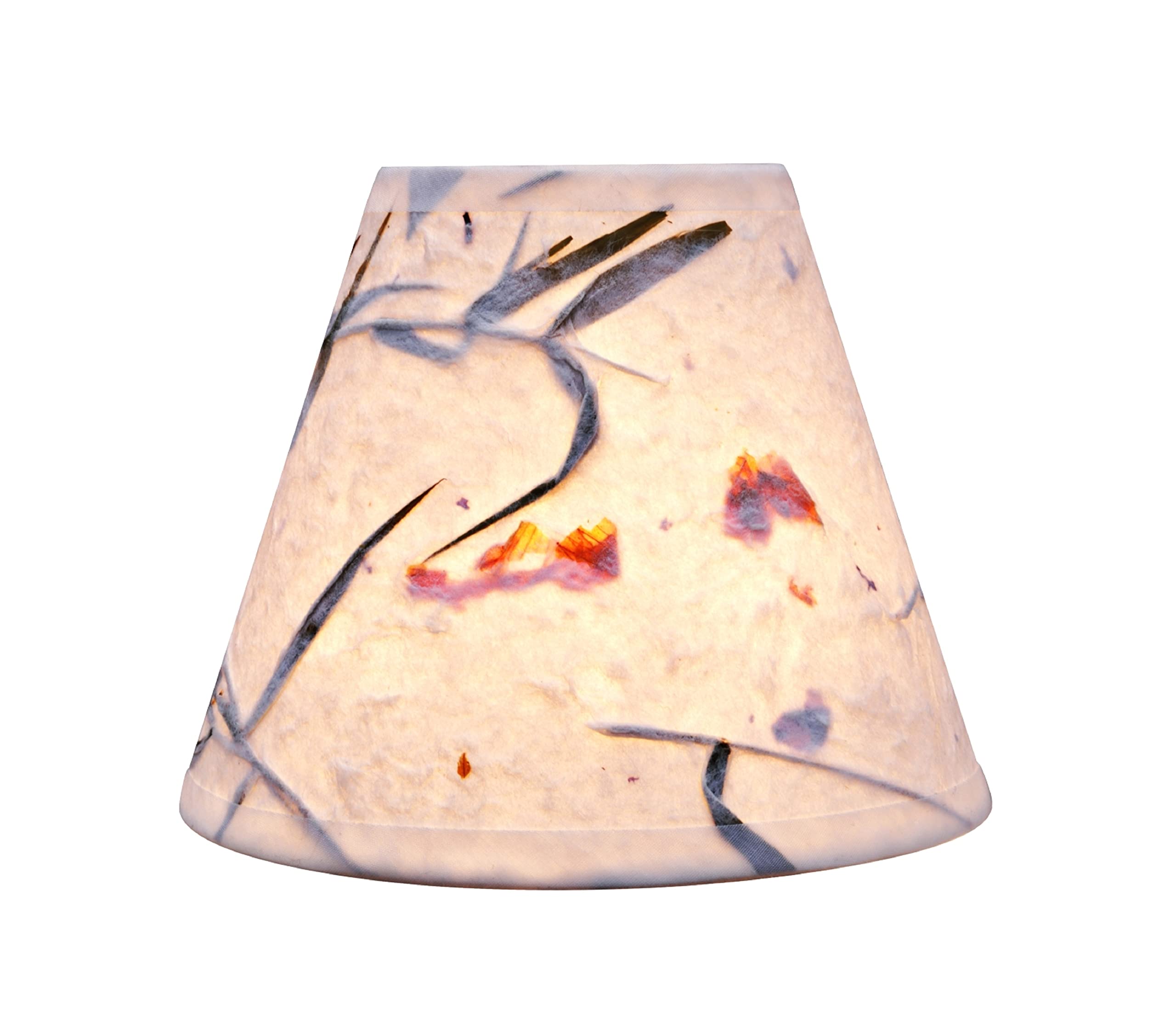 Aspen Creative 32115-5, Empire Clip-On Chandelier Lamp Shade, Off-White, 3'' Top X 6'' Bottom X 5'' Slant Height, Set Of 5