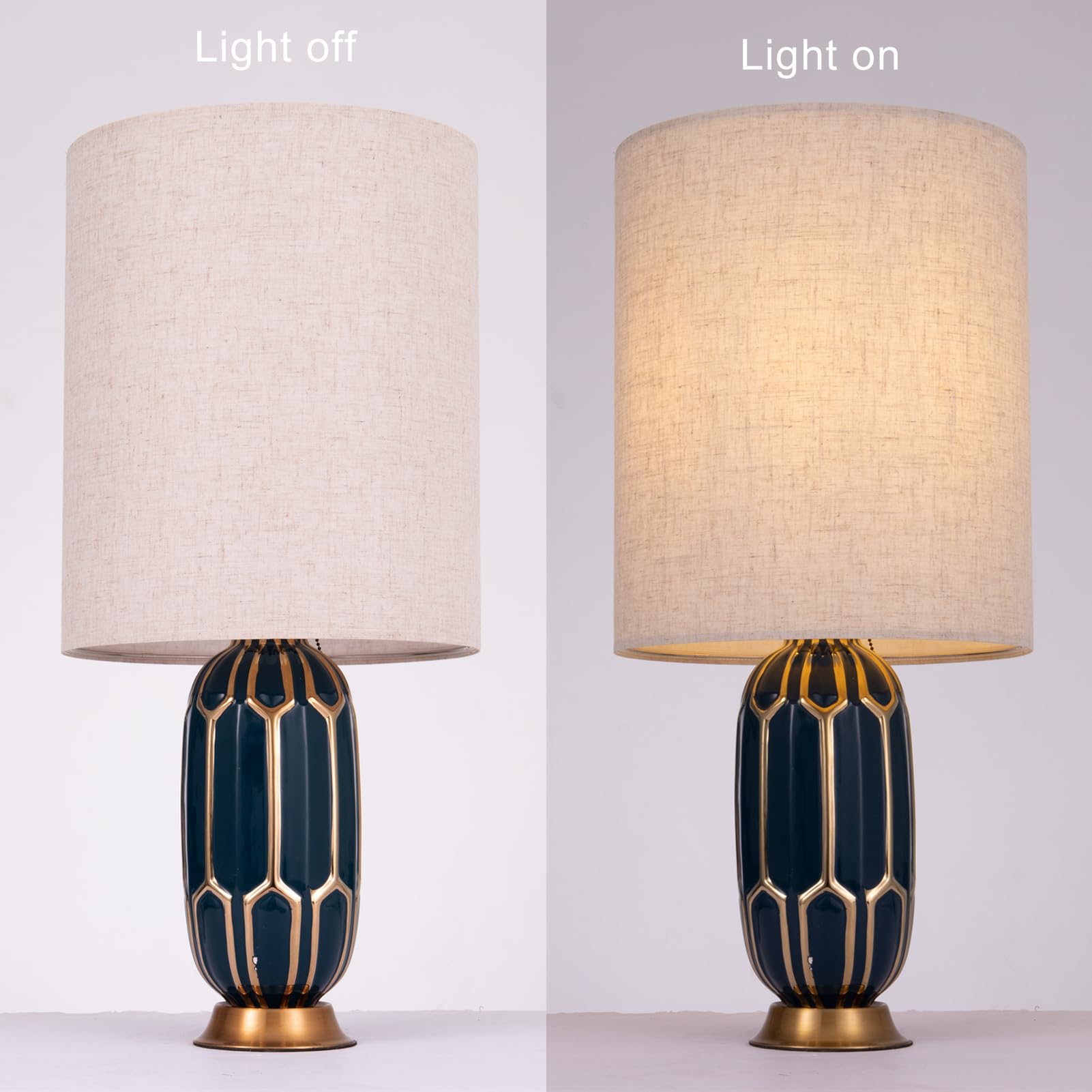 Wellmet Linen 14''X14''X17'' Inches Lampshade, Required Assembly For Table Lamp, Bedside Lamp, Floor Lamp, Fabric Drum Lampshade