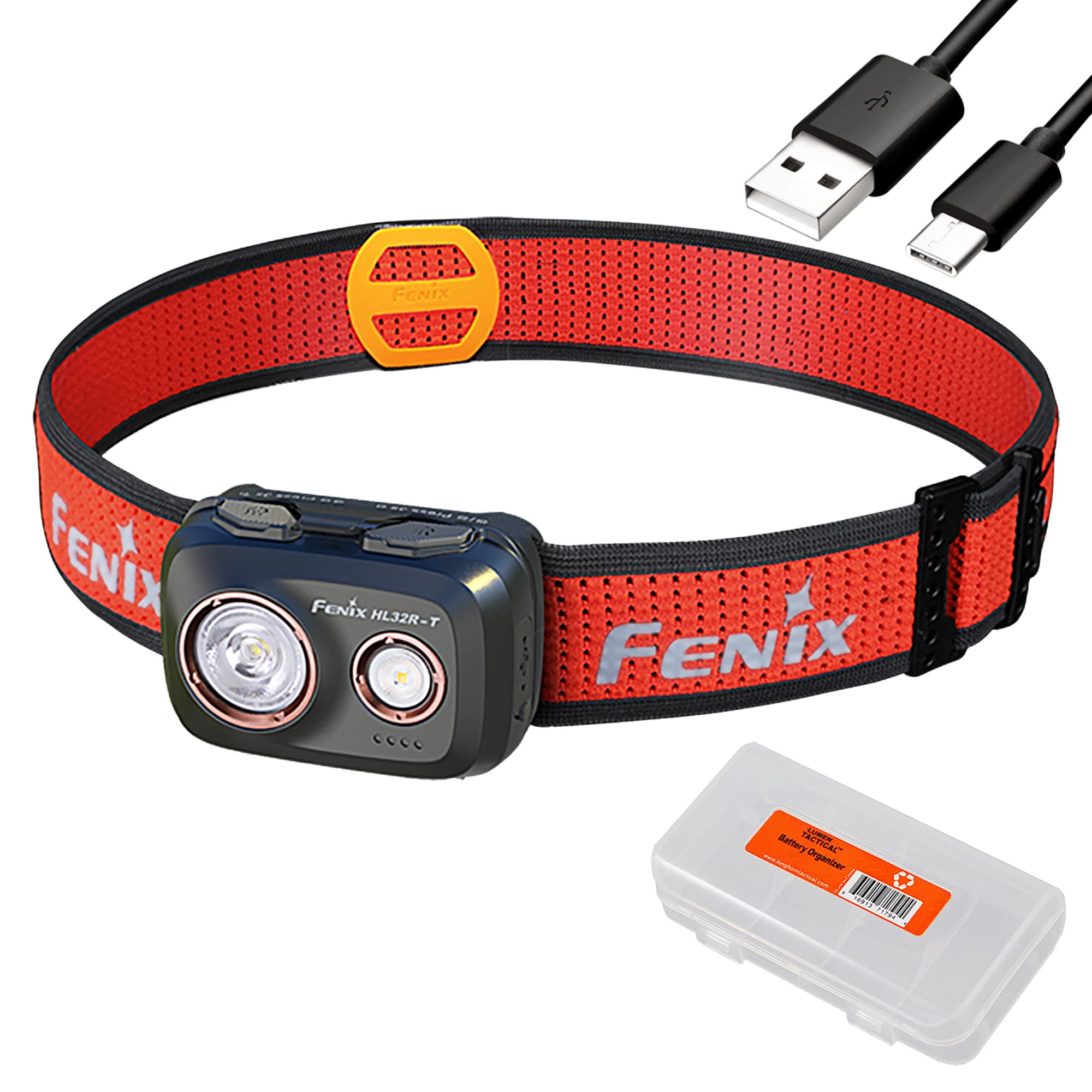 Fenix Hl32R-T Trail Running Headlamp, 800 Lumen Usb-C Rechargeable Lightweight Bright With Spotlight And Floodlight Dual Beam An